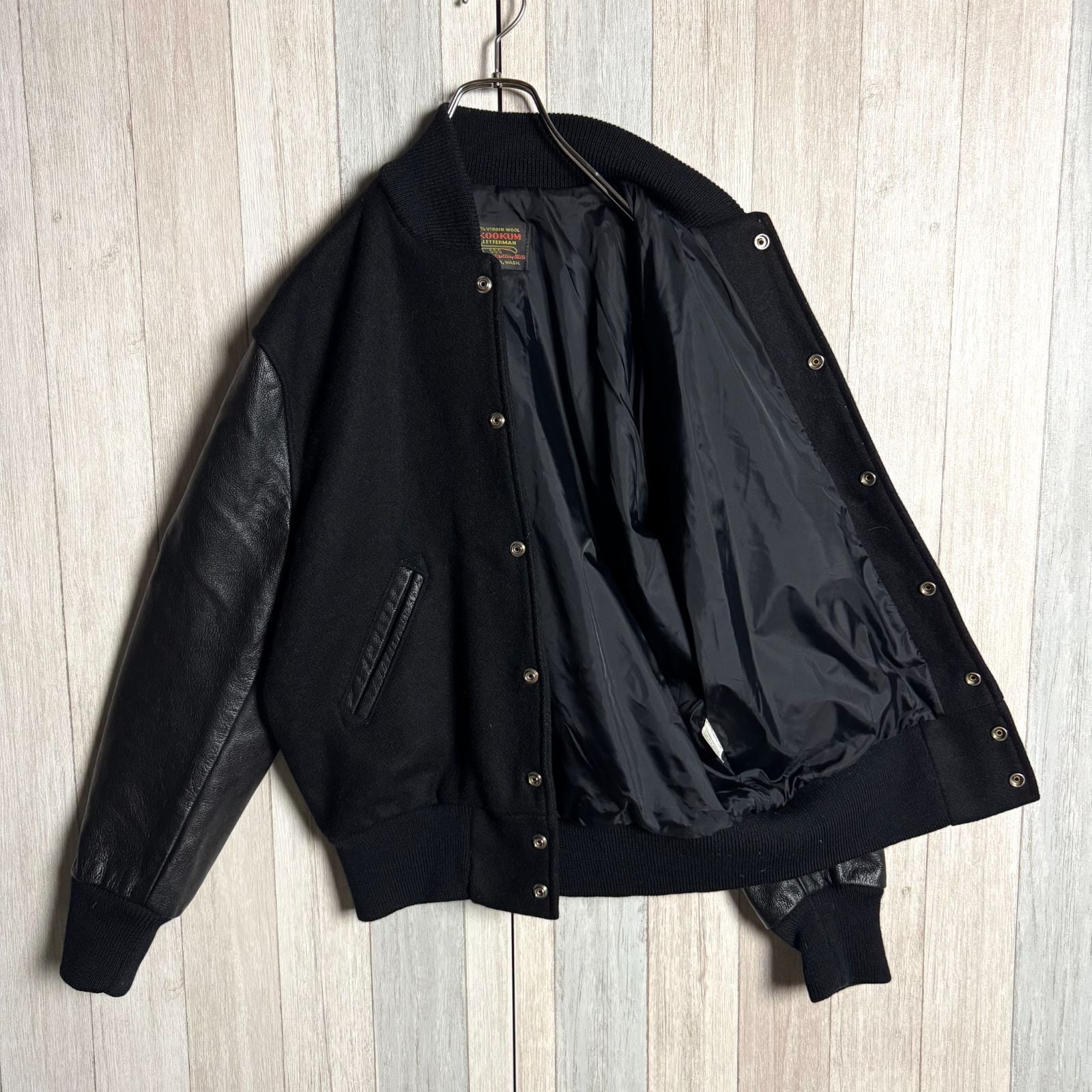 USA製 SKOOKUM スクーカム アワードジャケット 袖レザースタジャン