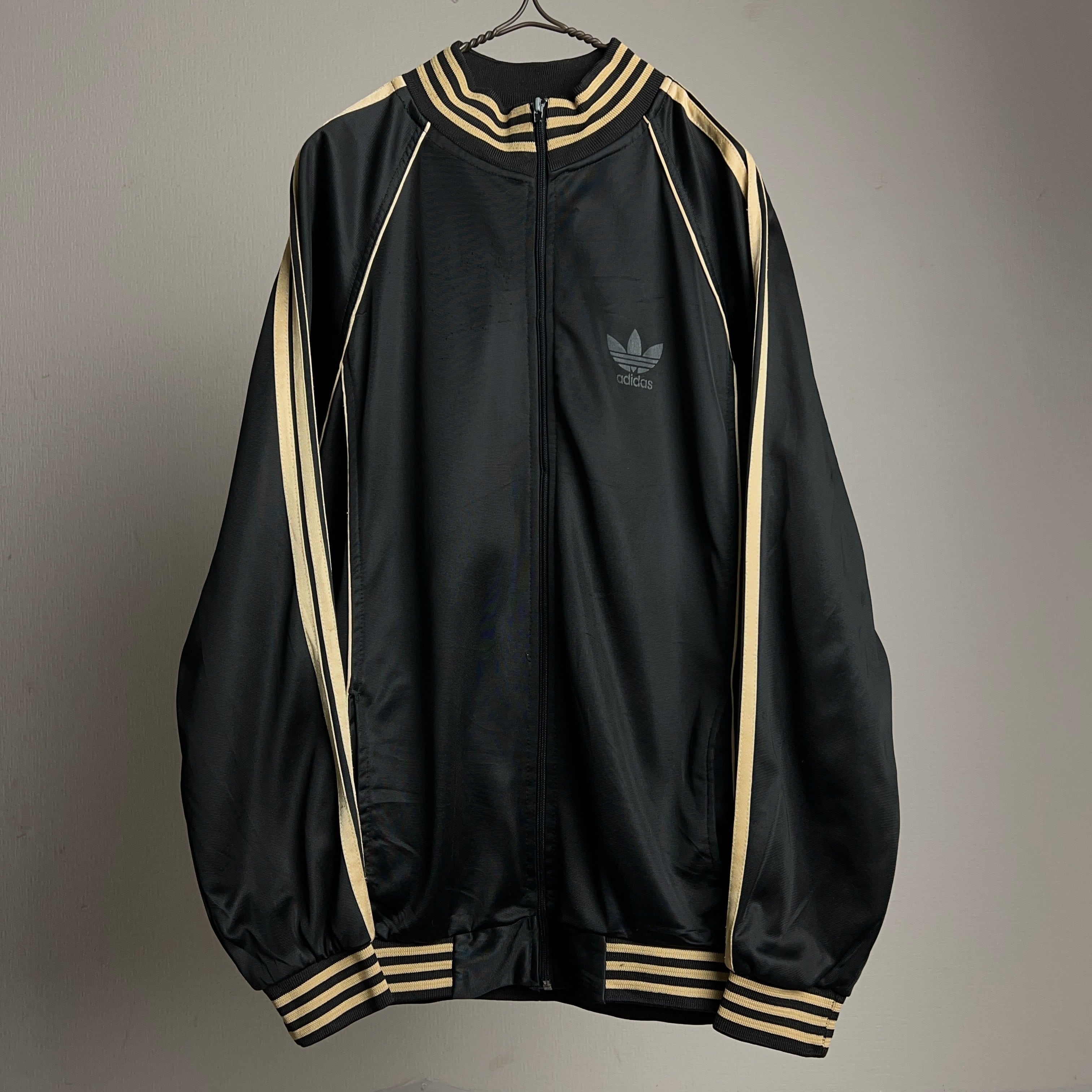 80's adidas Track Jacket Black×Gold 80年代 アディダス トラック