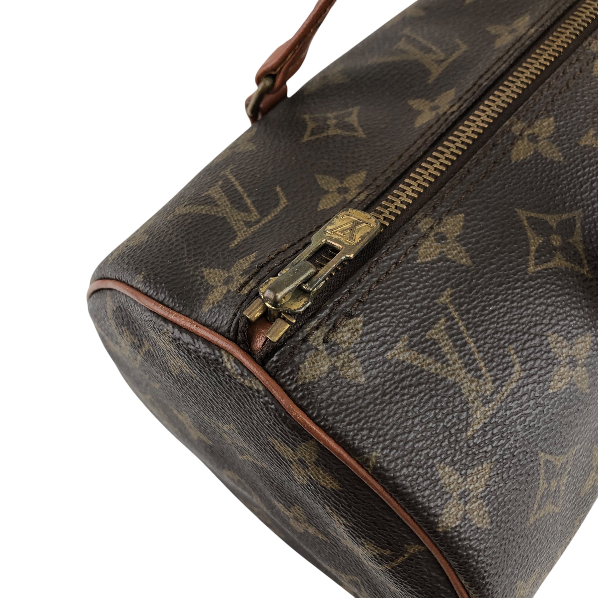 LOUIS VUITTON ルイヴィトン モノグラム ハンドバッグ ブラウン PVC