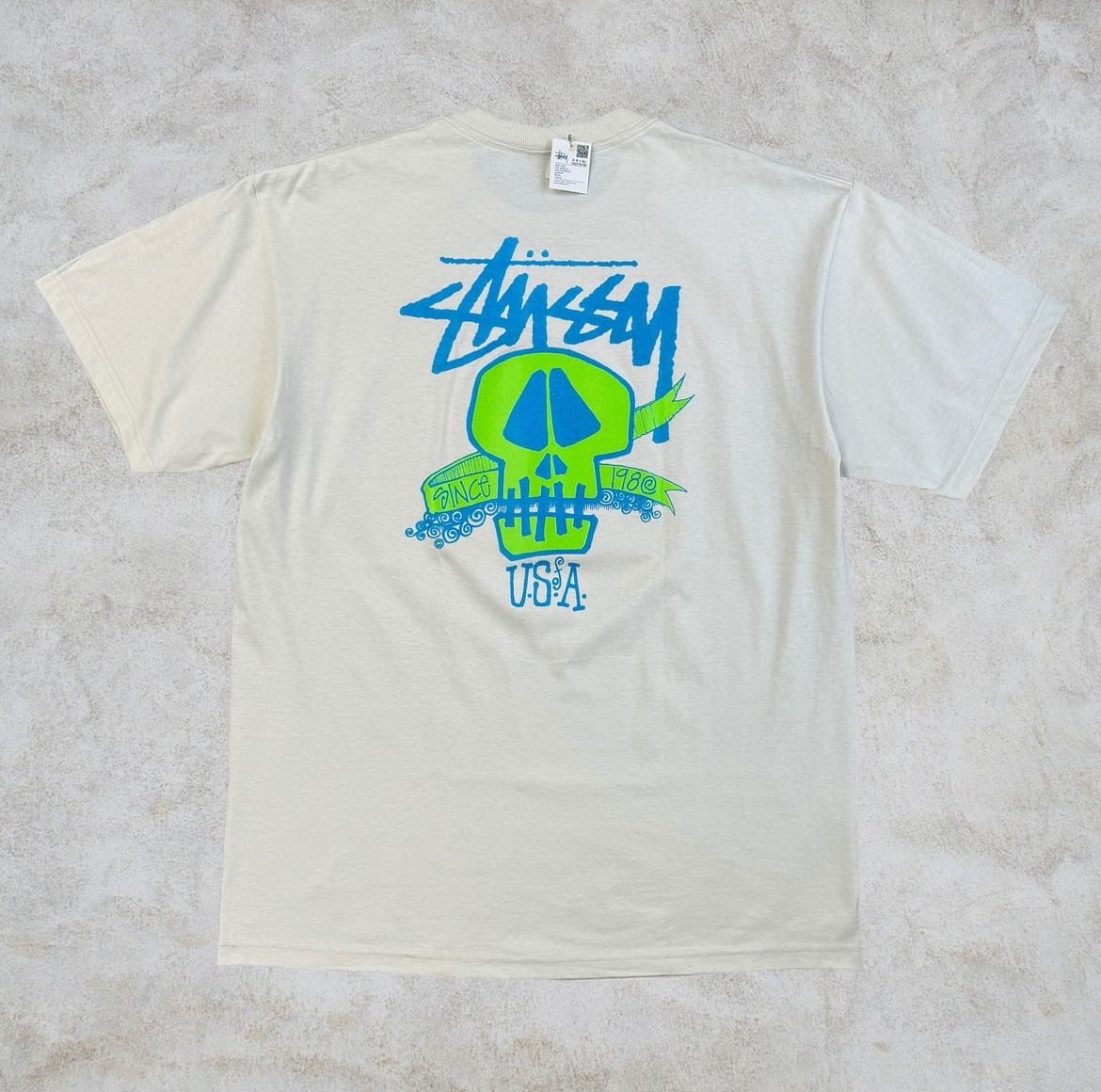 00's old stussy Design Tee “スカル” “デッドストック”【高円寺本店