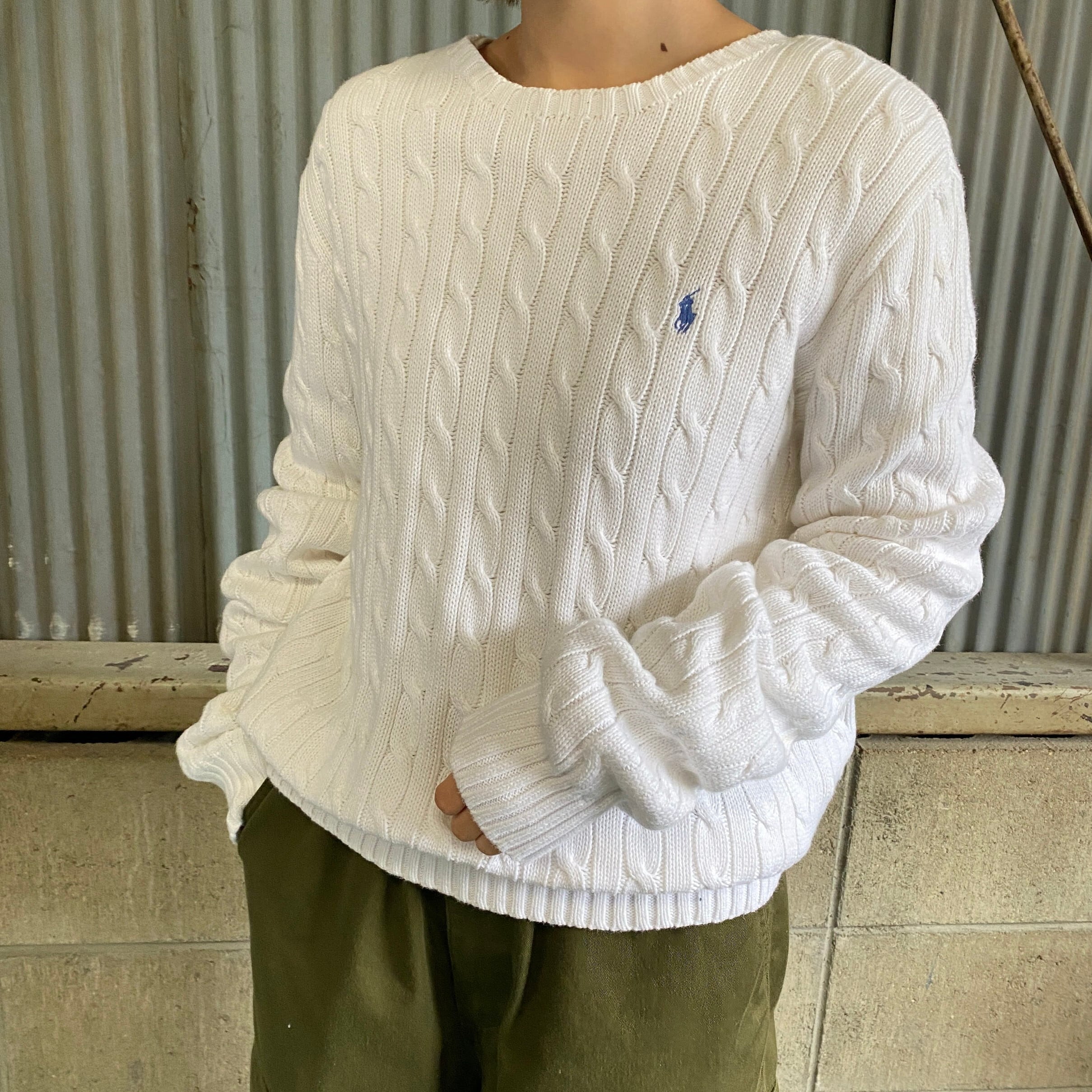 Ralph Lauren ラルフローレン ケーブルニット コットンニットセーター