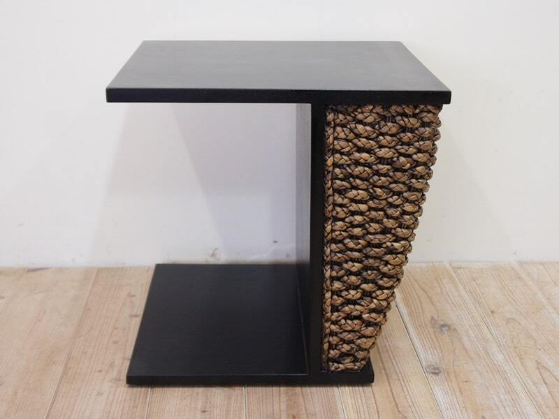 チーク材&ウォーターヒヤシンス サイドテーブル アジアンリゾート