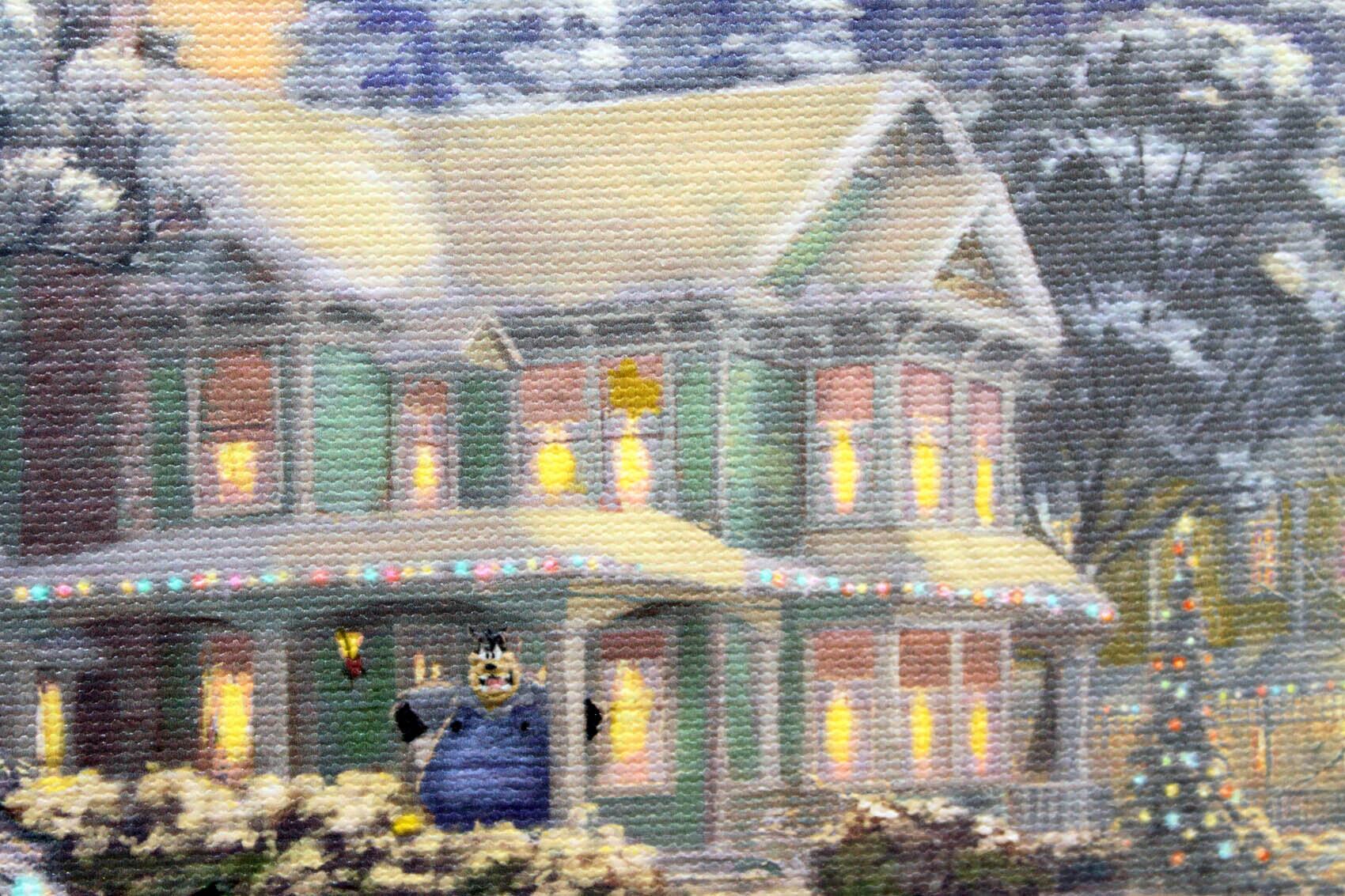 ディズニー絵画 額付き ミッキー&ミニー/ビクトリアン クリスマス 展示