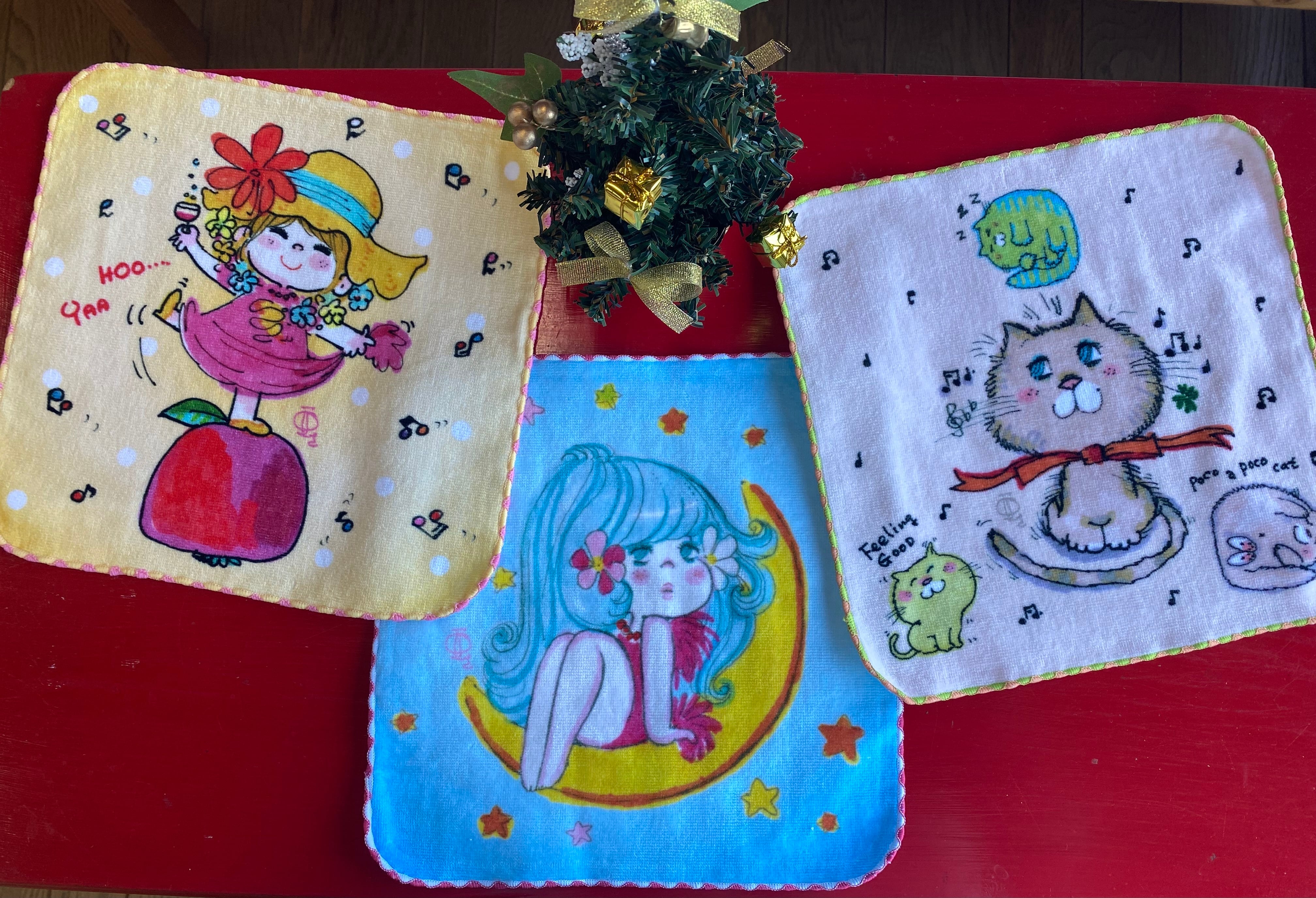 水森亜土 2024冬 プチタオル | 水森亜土のおもちゃ箱画廊 official