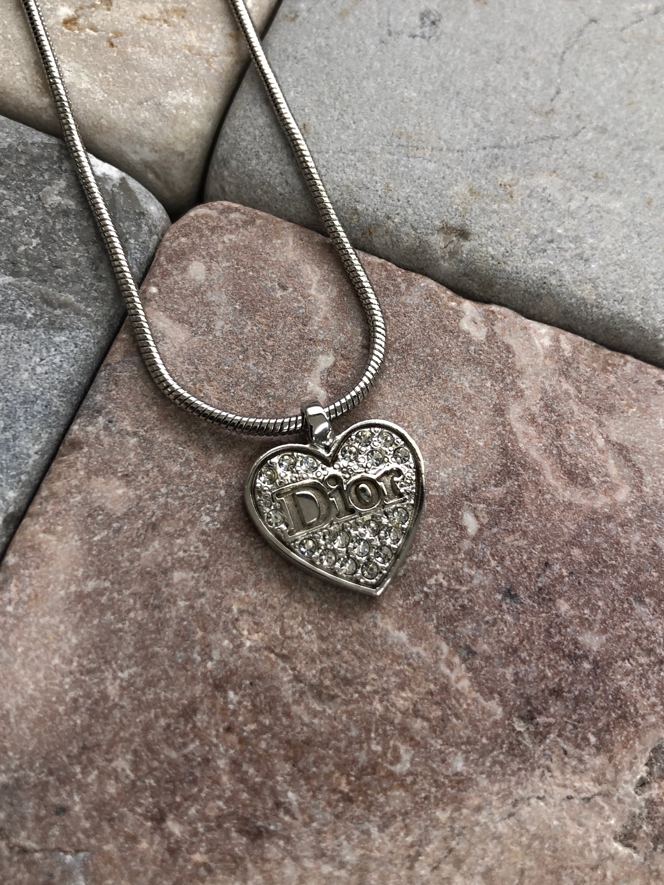 Christian Dior クリスチャン ディオール ネックレス シルバー ロゴ