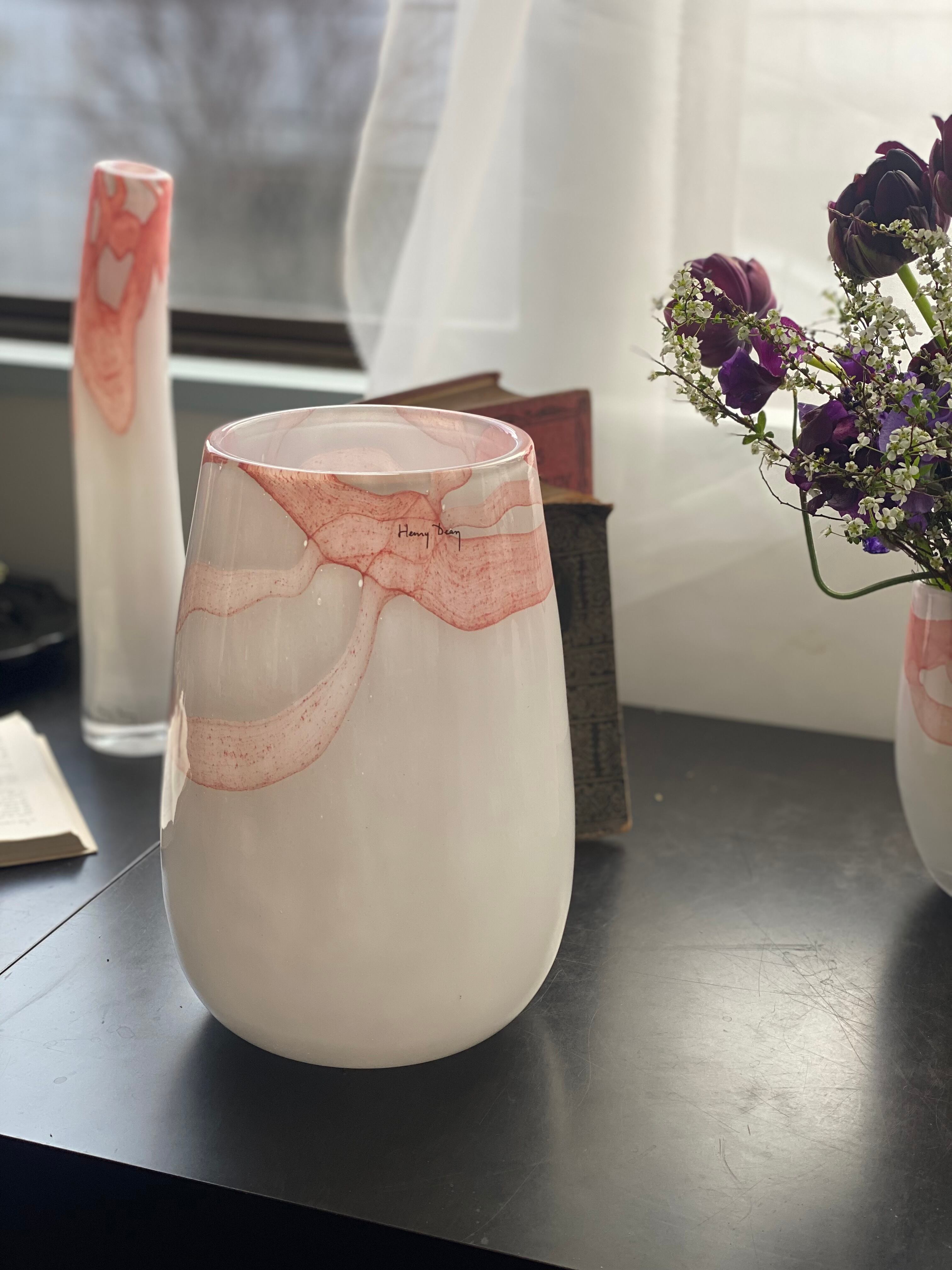 Hsi Chen◇ガラス花どめ アイボリー1個＆ピンク 7個◇オブジェ Hsi