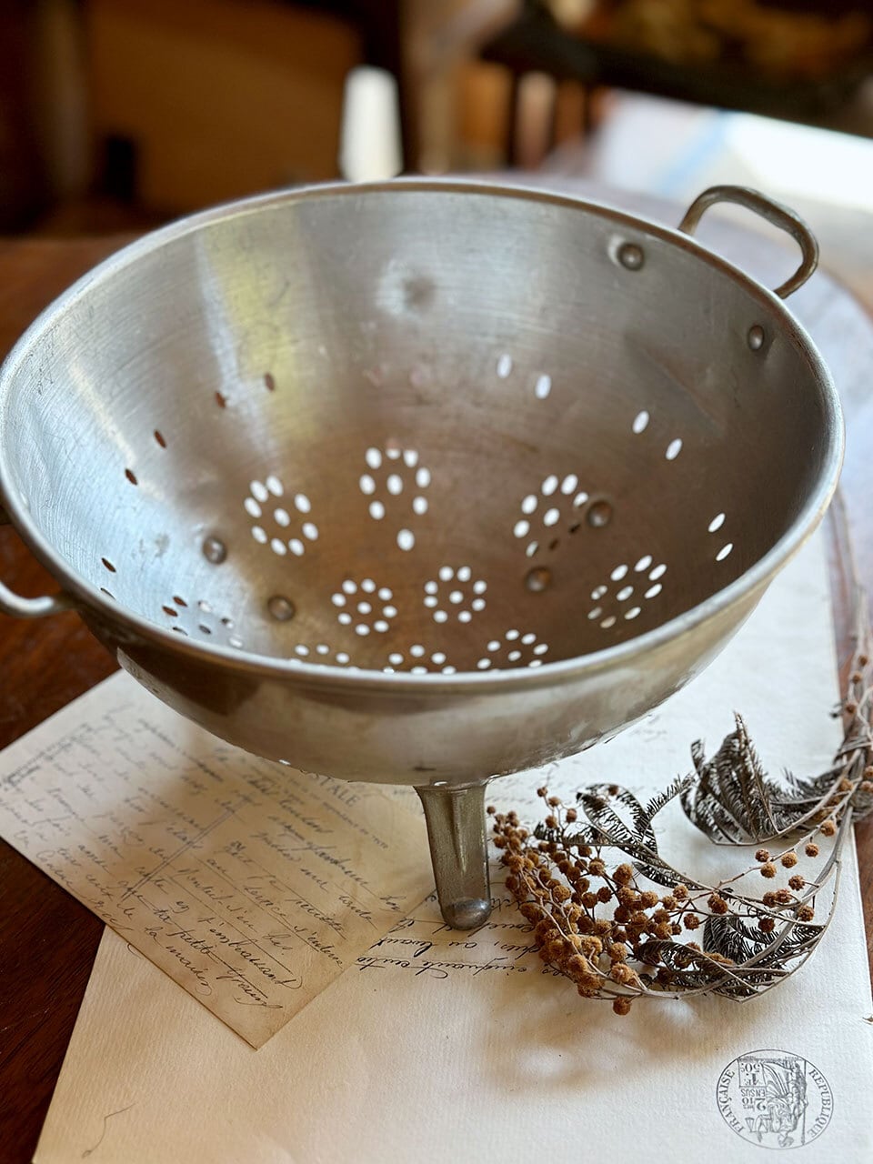 コランダー | Brocante de La Cocotte （フランスアンティーク・ドライ