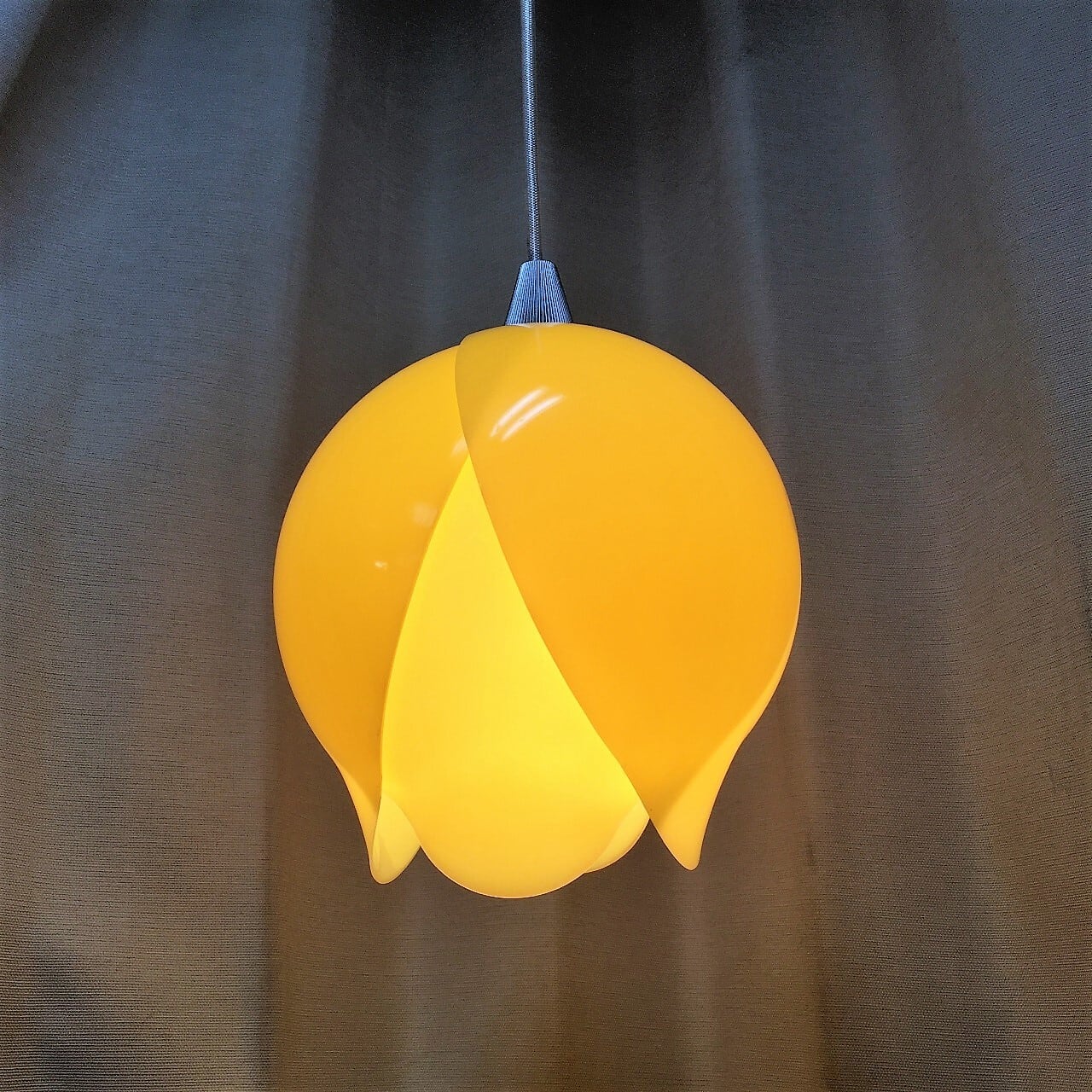 昭和レトロ 喫茶店 照明 チューリップ イエロー ペンダントライト