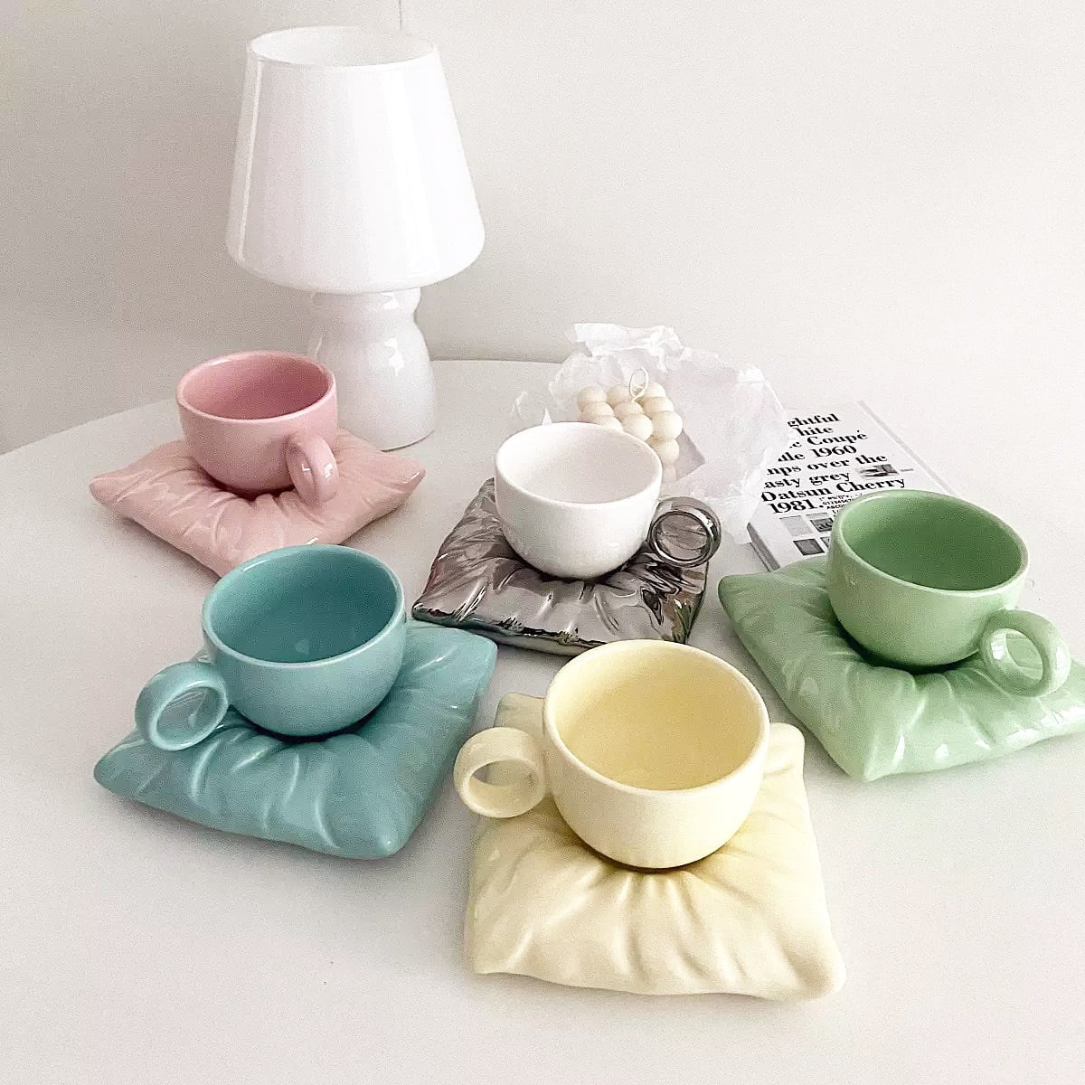 Cushion&mug set 6色 クッション付き コーヒーマグカップ セラミック