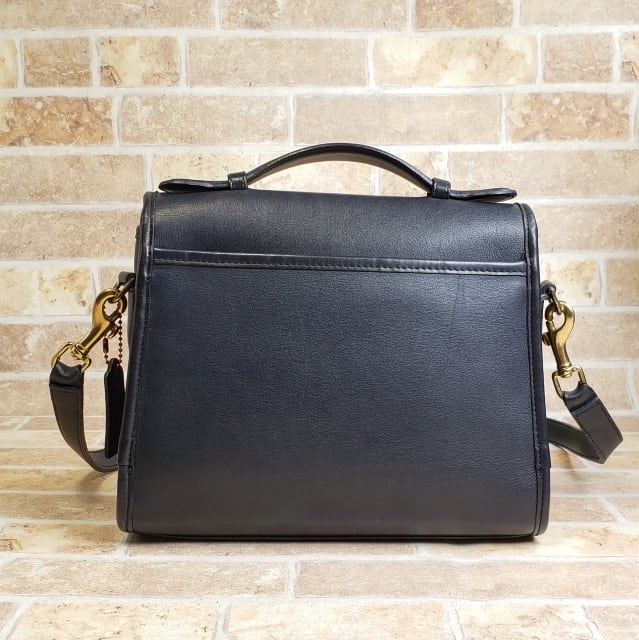 オールドコーチ ☆ USA製 レザー ターンロック 2WAY ショルダーバッグ