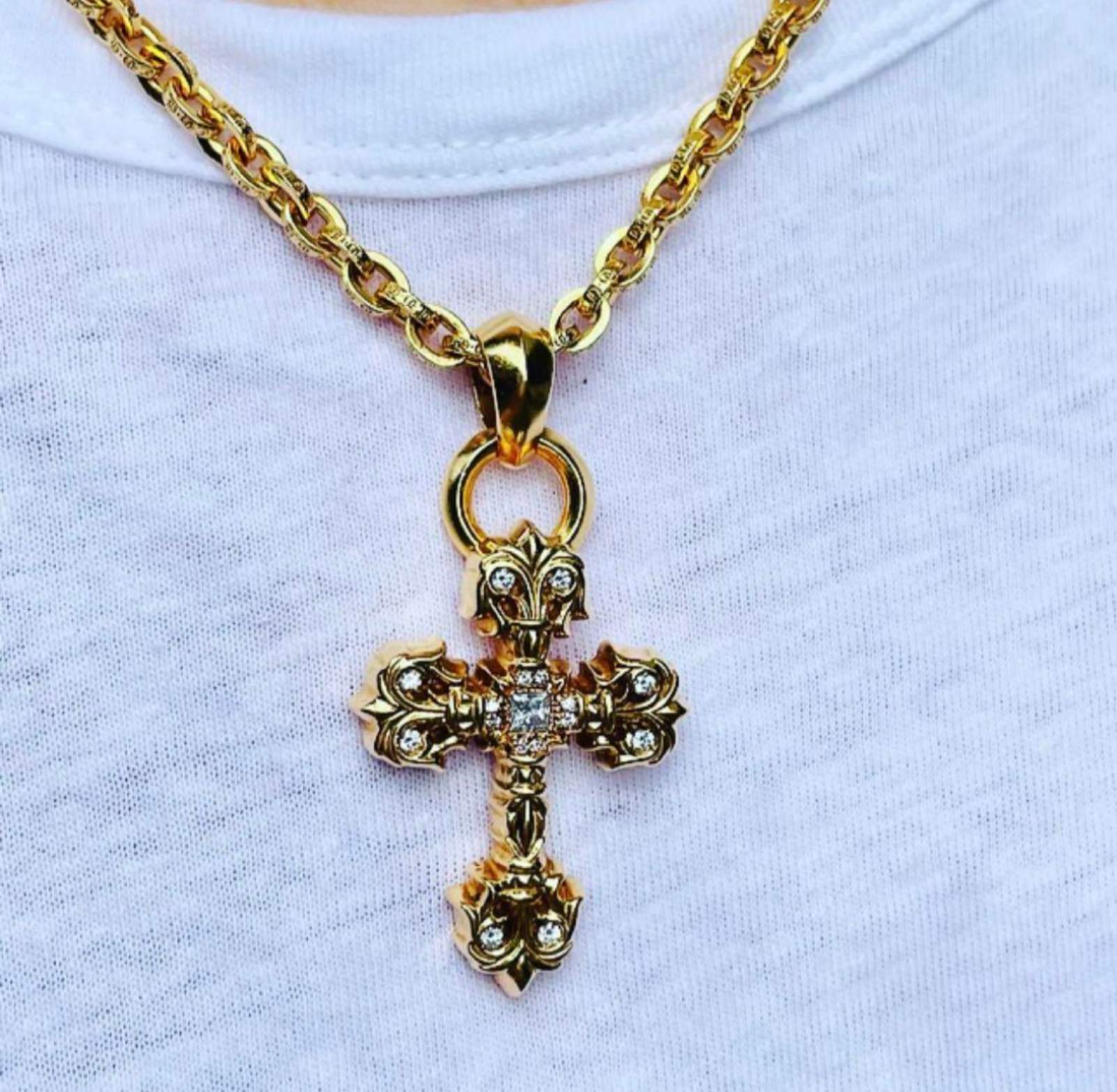 CHROME HEARTS クロムハーツ 22k フィリグリークロス ペンダントトップ