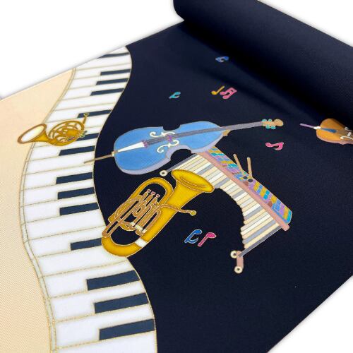 正絹 未仕立て 名古屋帯 No.6-2265 ピアノ | 5291ban