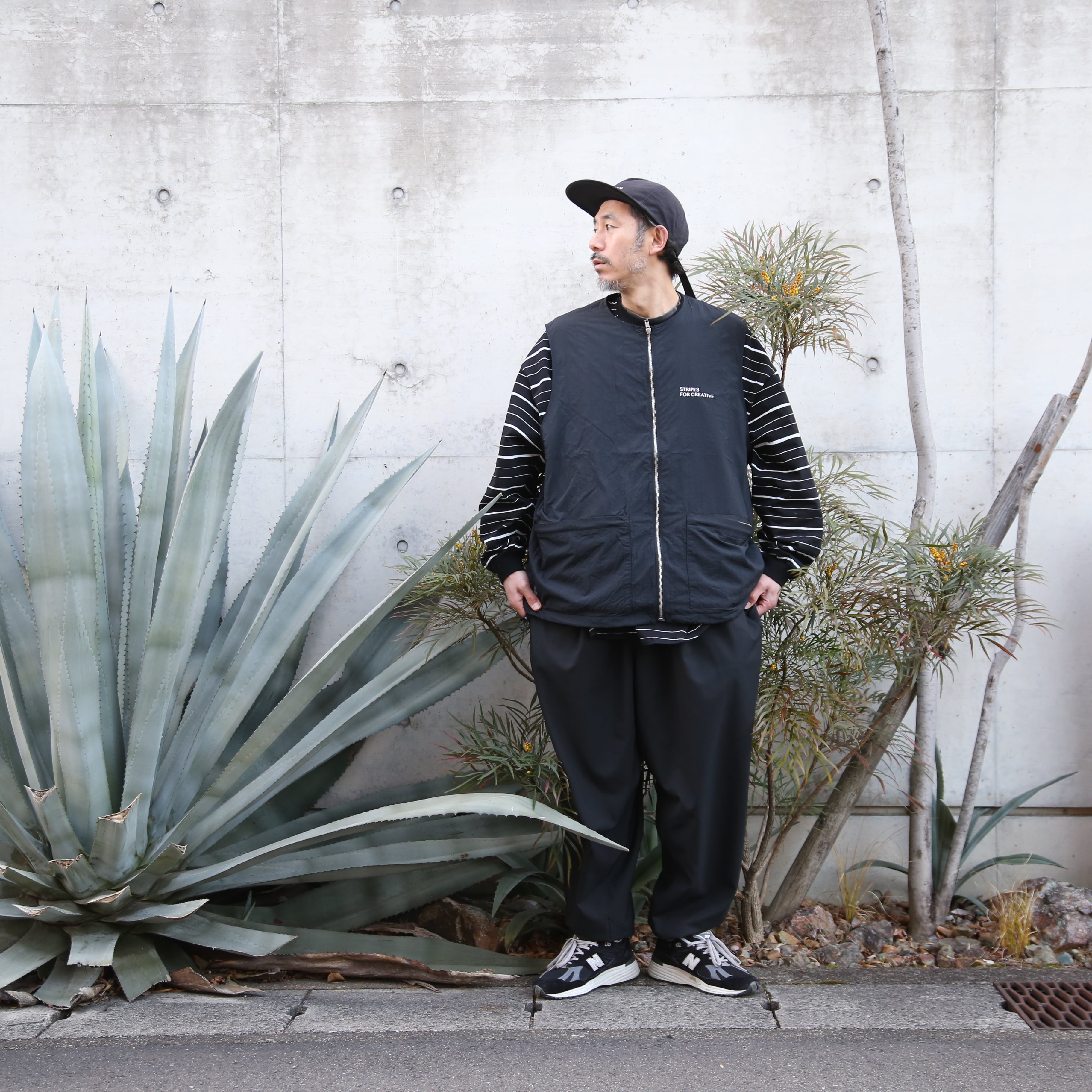 S.F.C / STITCHED ZIP VEST Black【SFCSS25J05】 | distrad