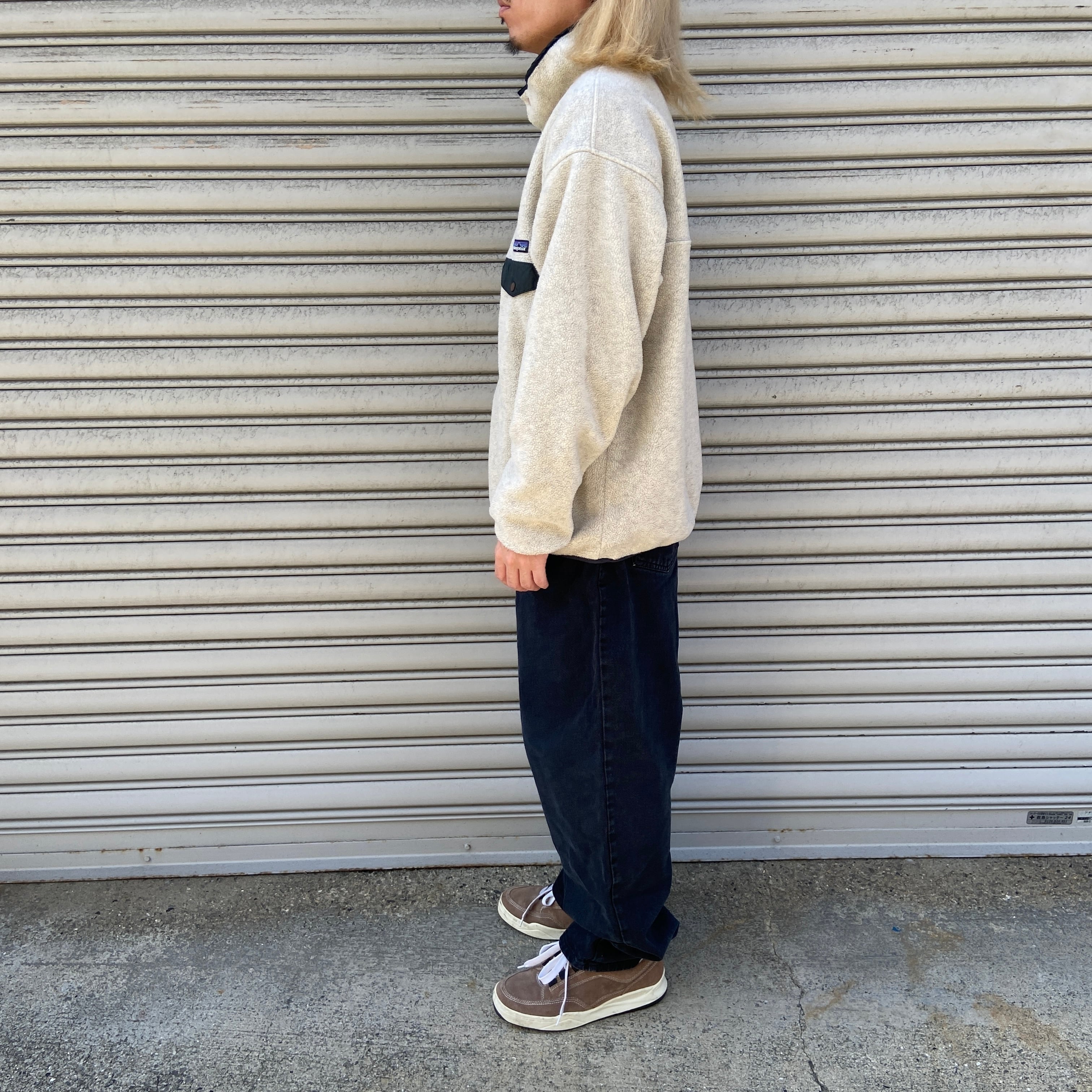 96年製 USA製 patagonia シンチラスナップT オートミール L | 古着屋 Uan
