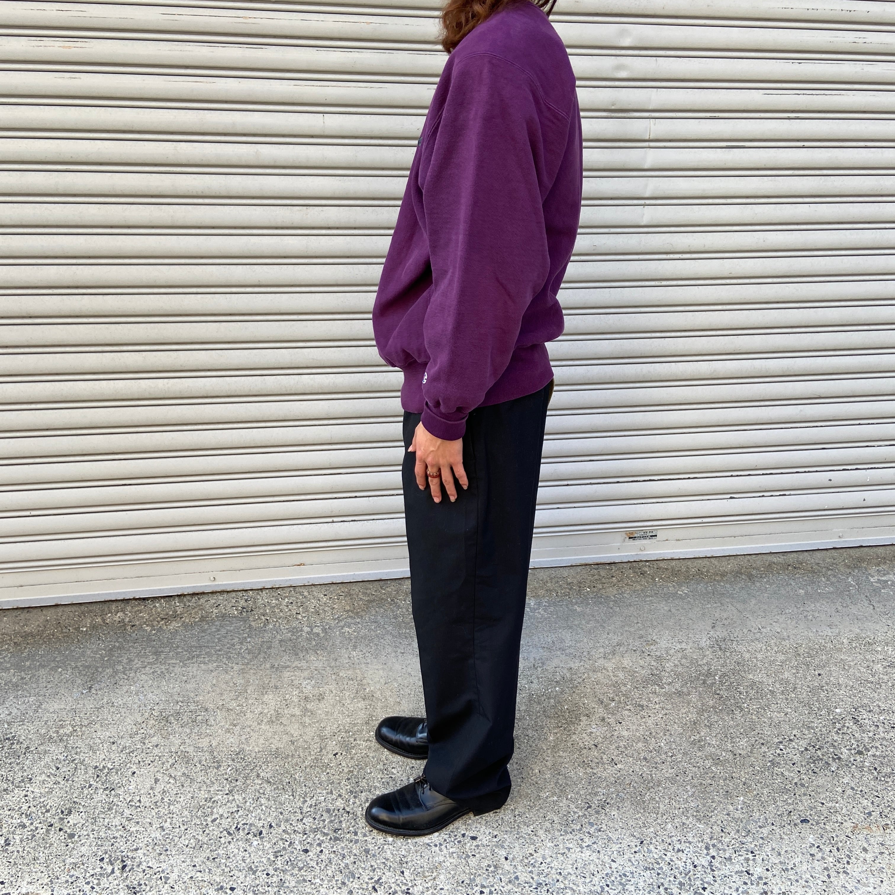 送料無料』90s Champion リバースウィーブスウェット パープル