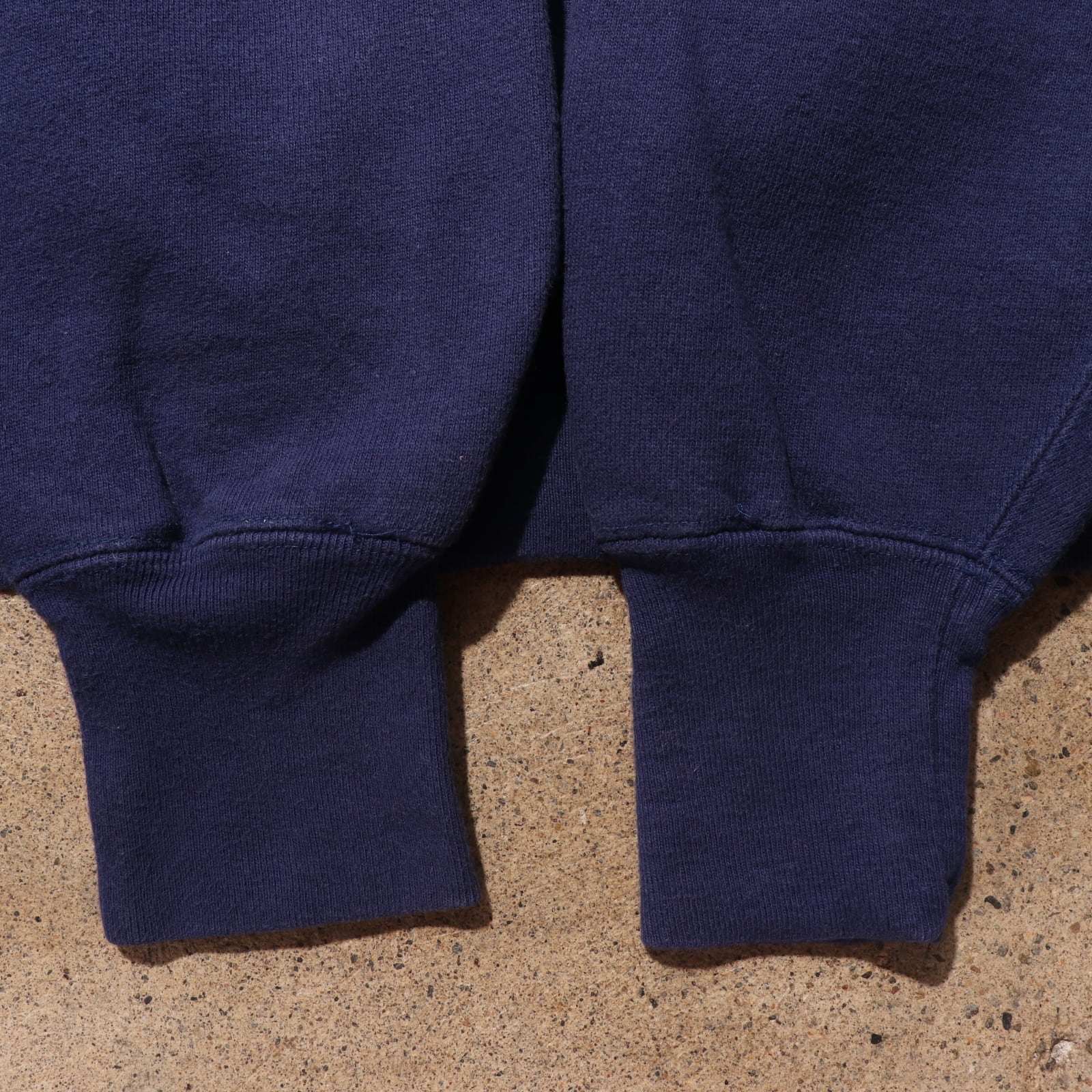 美品 L 茄子紺 90s USA デカハトメ 無地 リバースウィーブ