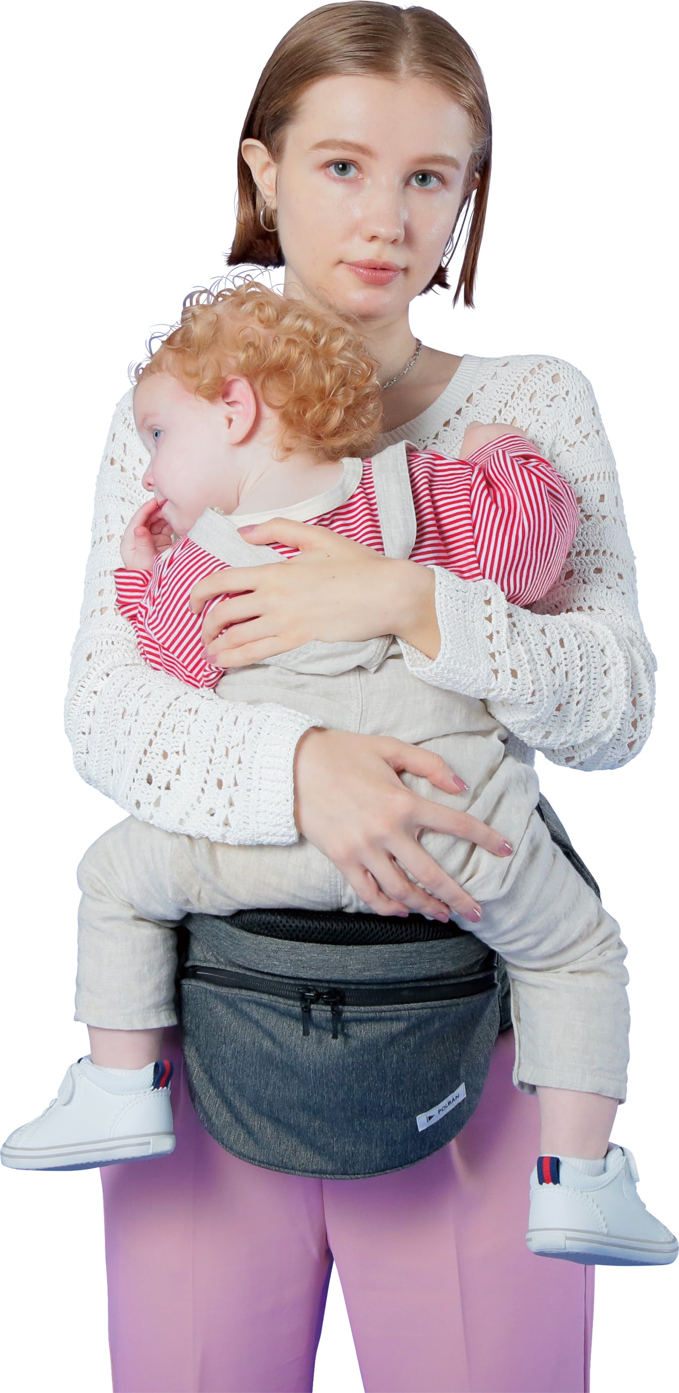 POLBAN ポルバン のせる抱っこひも POLBAN ADVANCE 抱っこ紐 グレー 美