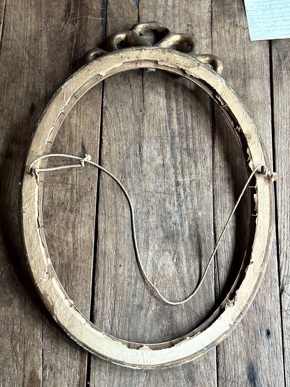 オーバルフレーム 額縁 リボン装飾 | Brocante de La Cocotte