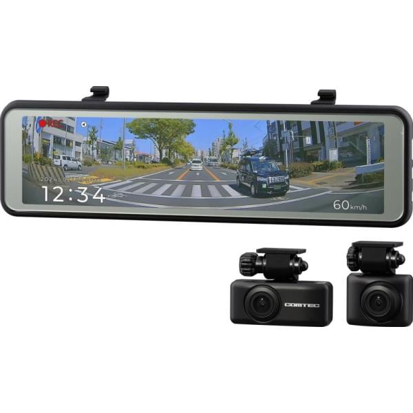コムテック ミラー型ドライブレコーダー AZDR48 デジタルインナー