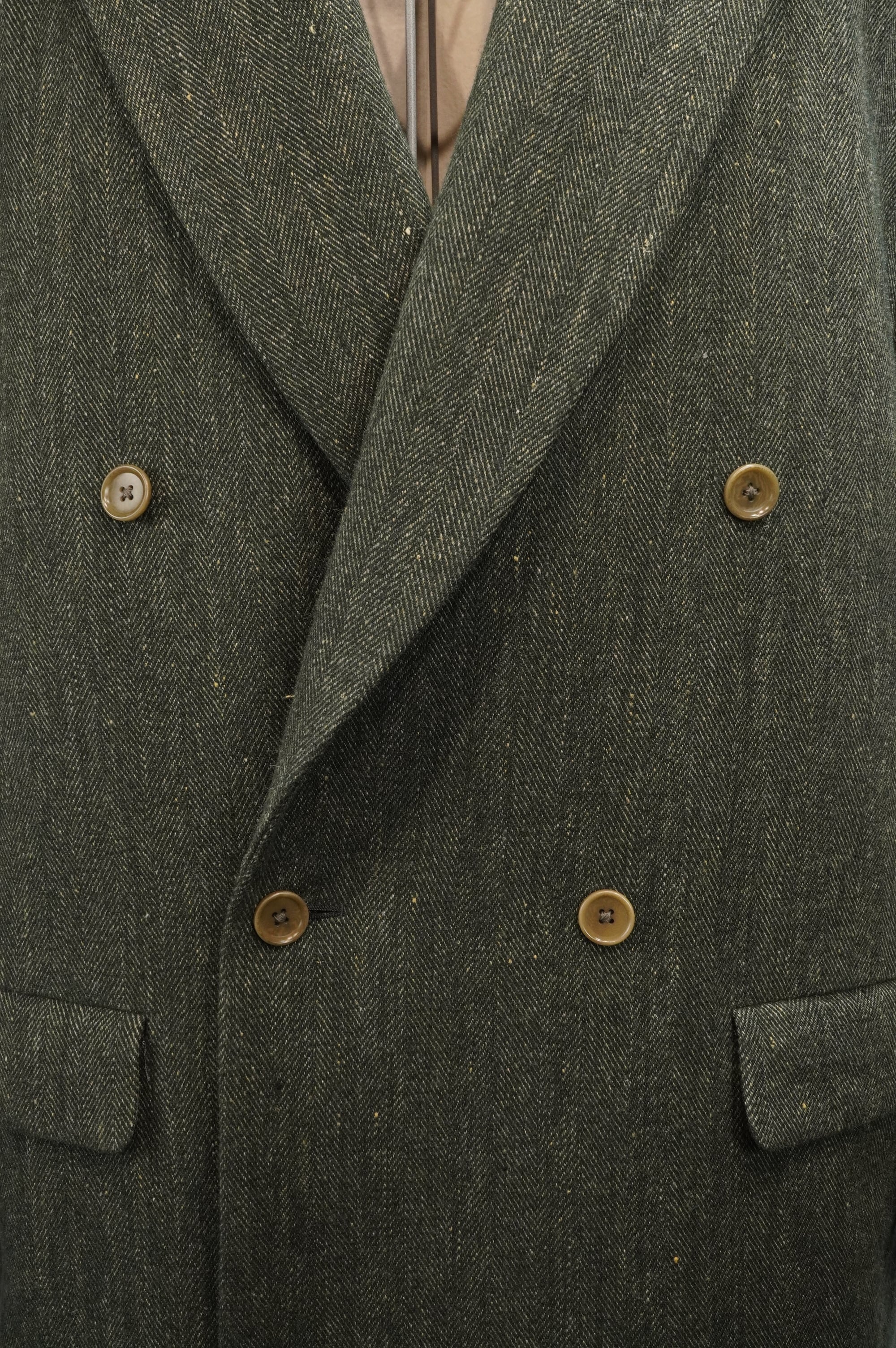 HAVERSACK / Wool Linen Herringbone Tweed Double Breasted Jacket | ARCD