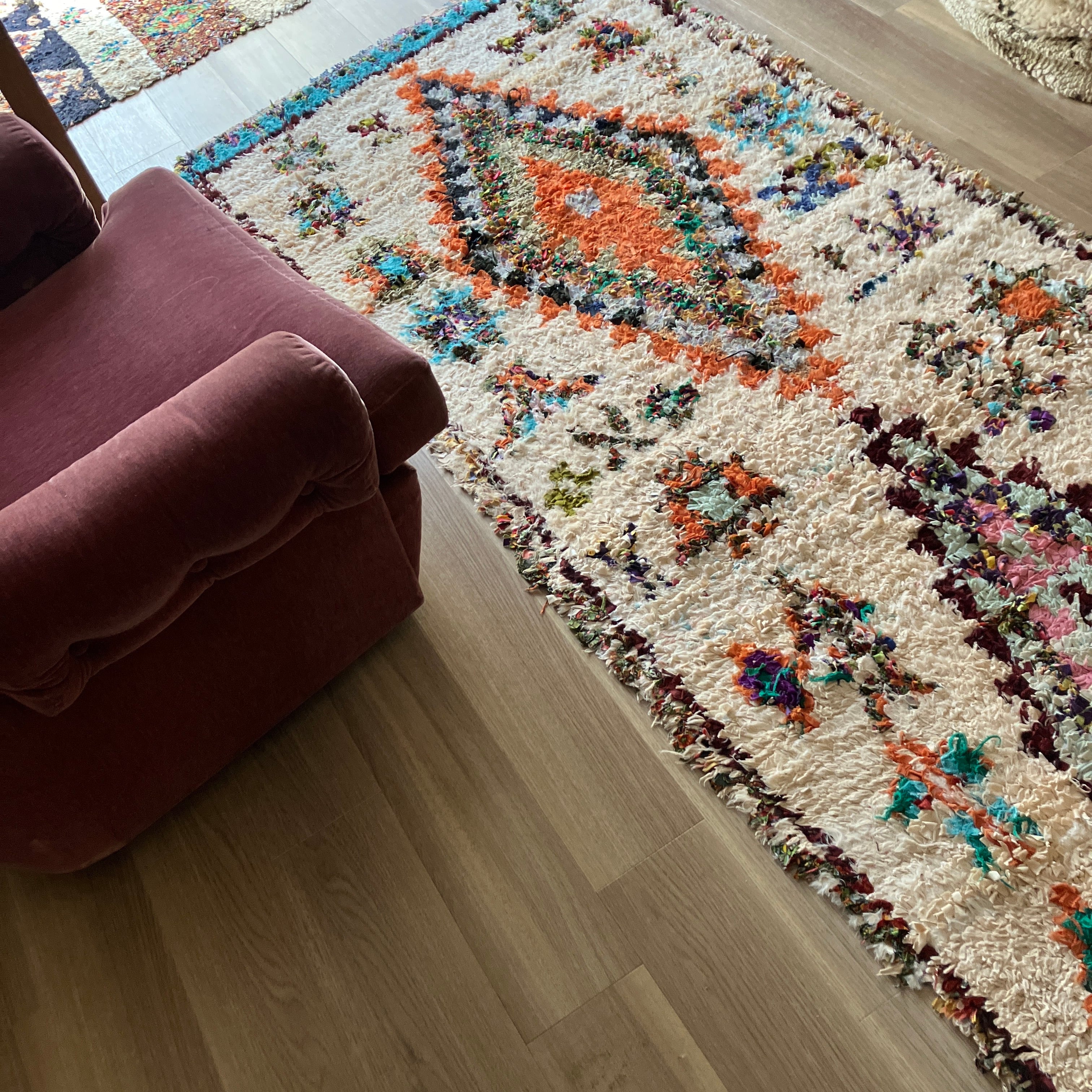 モロッコ絨毯 85cm×180cm ボシャルウェット モロッコ絨毯 85cm×180cm