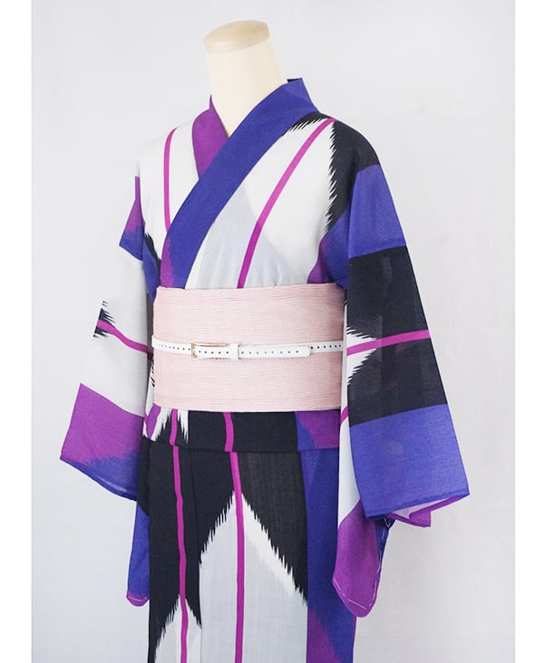 浴衣【矢羽根】紫／加花の大人ゆかた | 加花 KAHANA 公式オンライン