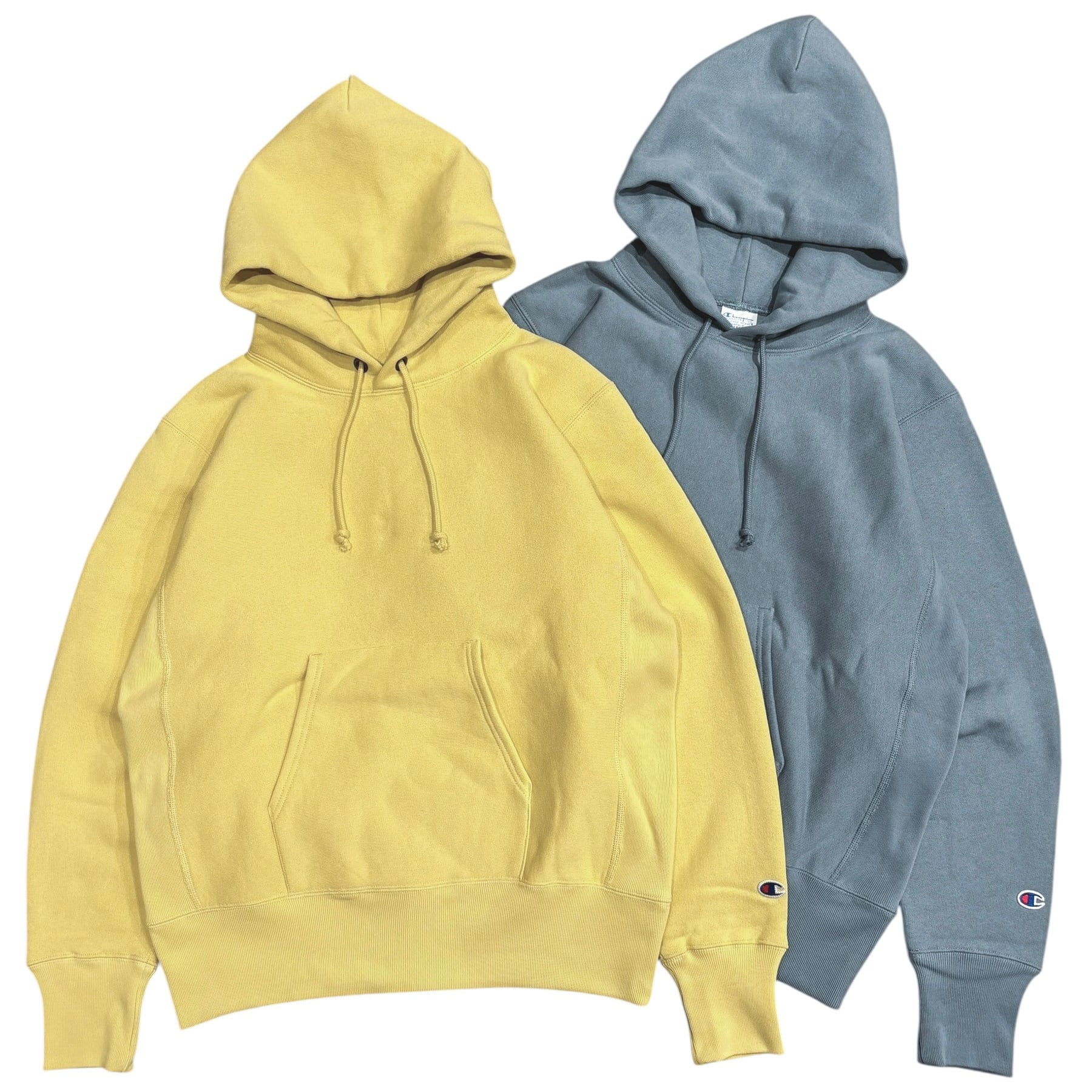 Champion Reverse Weave Hooded Sweat Shirt - クリームイエロー