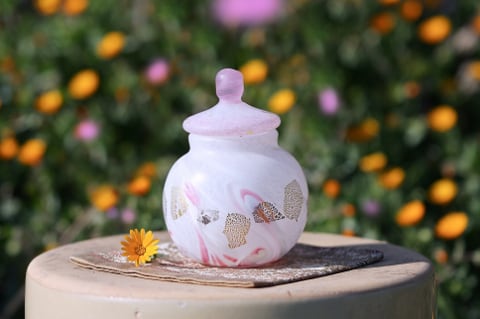 手元供養ガラス骨壷（骨壺）[桃の木]｜No.5001 | ぎやまん倶楽部 公式