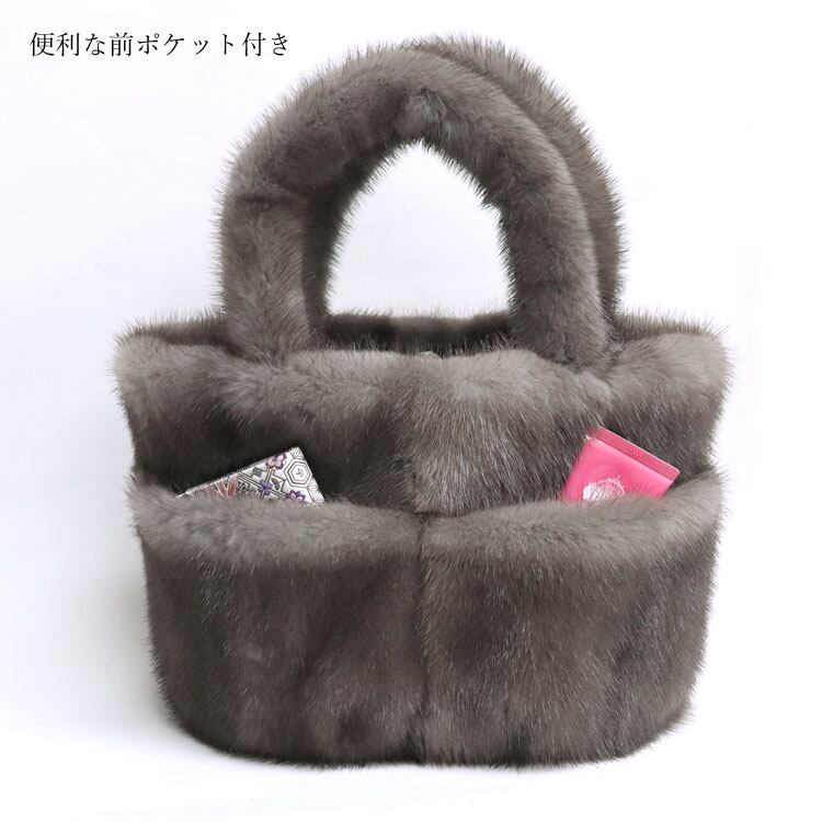 バッグ ファー リアルファー 日本製 ミンク トートバッグ ハンドバッグ
