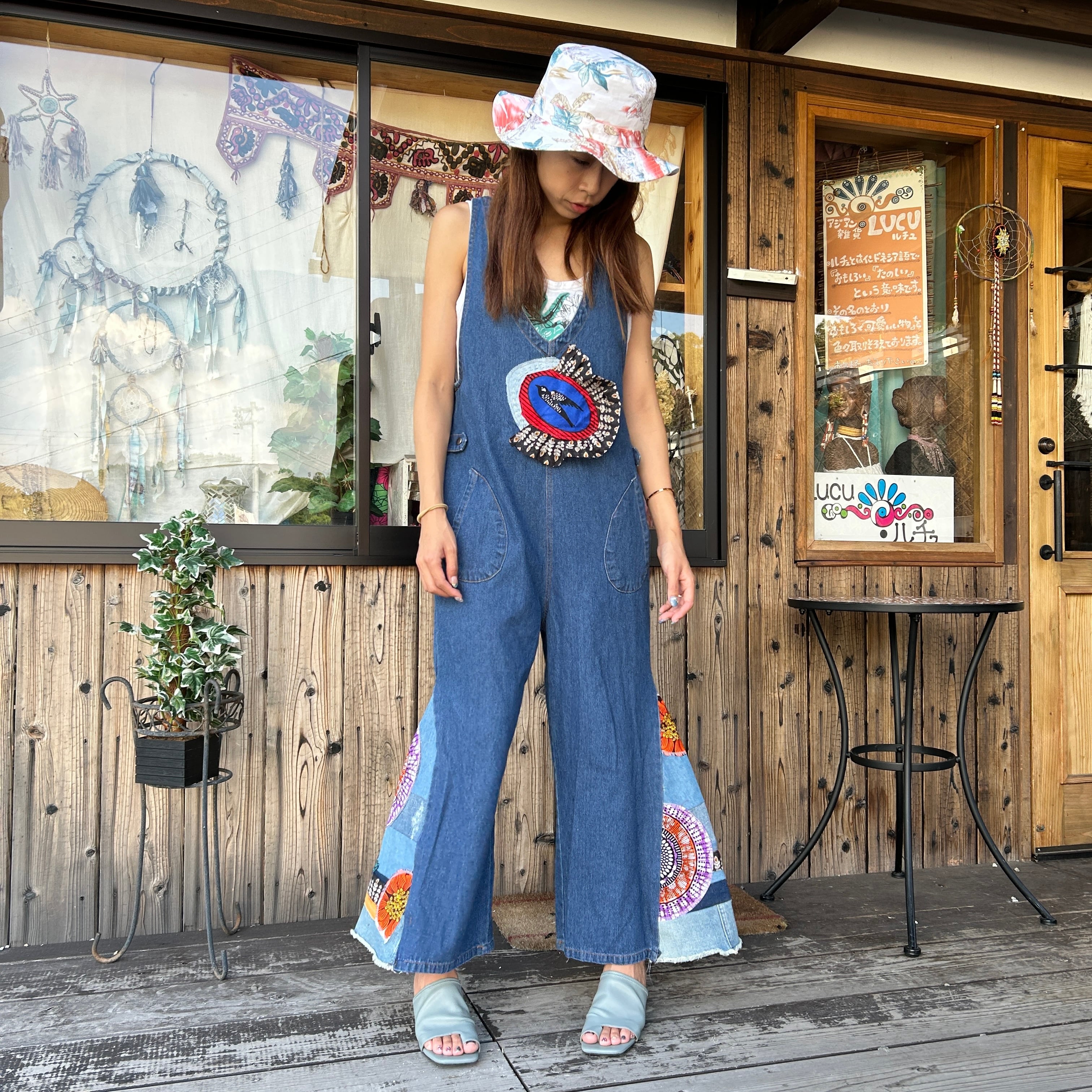 アフリカンリメイクサロペット | アジアン雑貨ルチュ