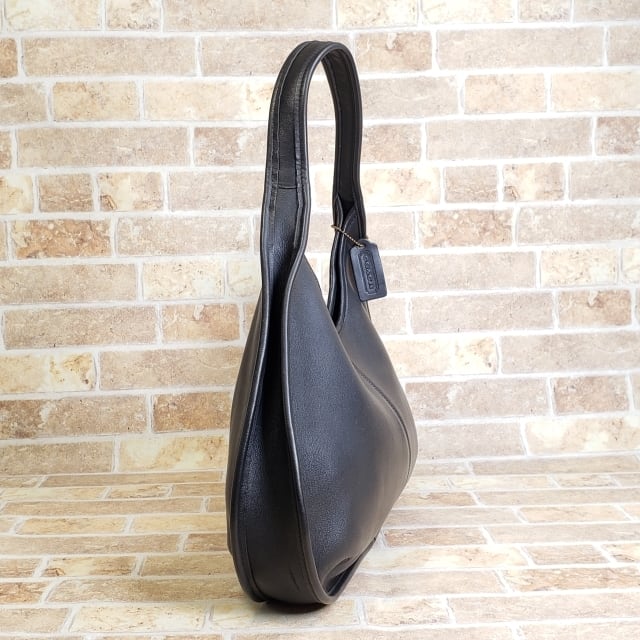 オールドコーチ ☆USA製 レザー エルゴ ハンドバッグ ブラック COACH