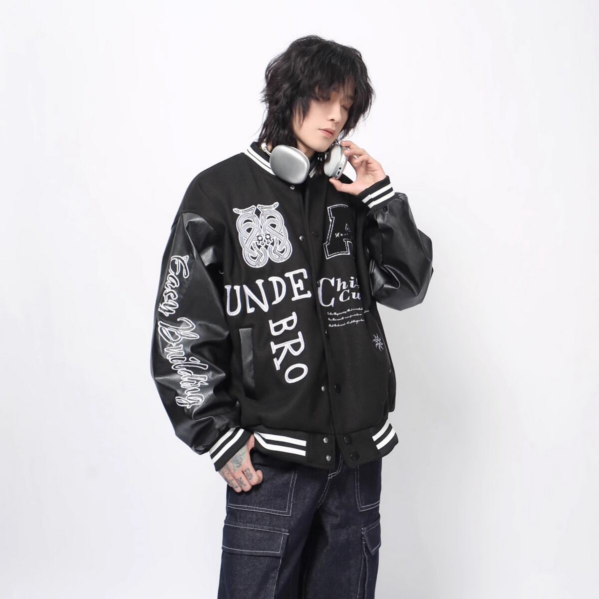 ストリート 刺繍 スタジャン T1633 | wshot