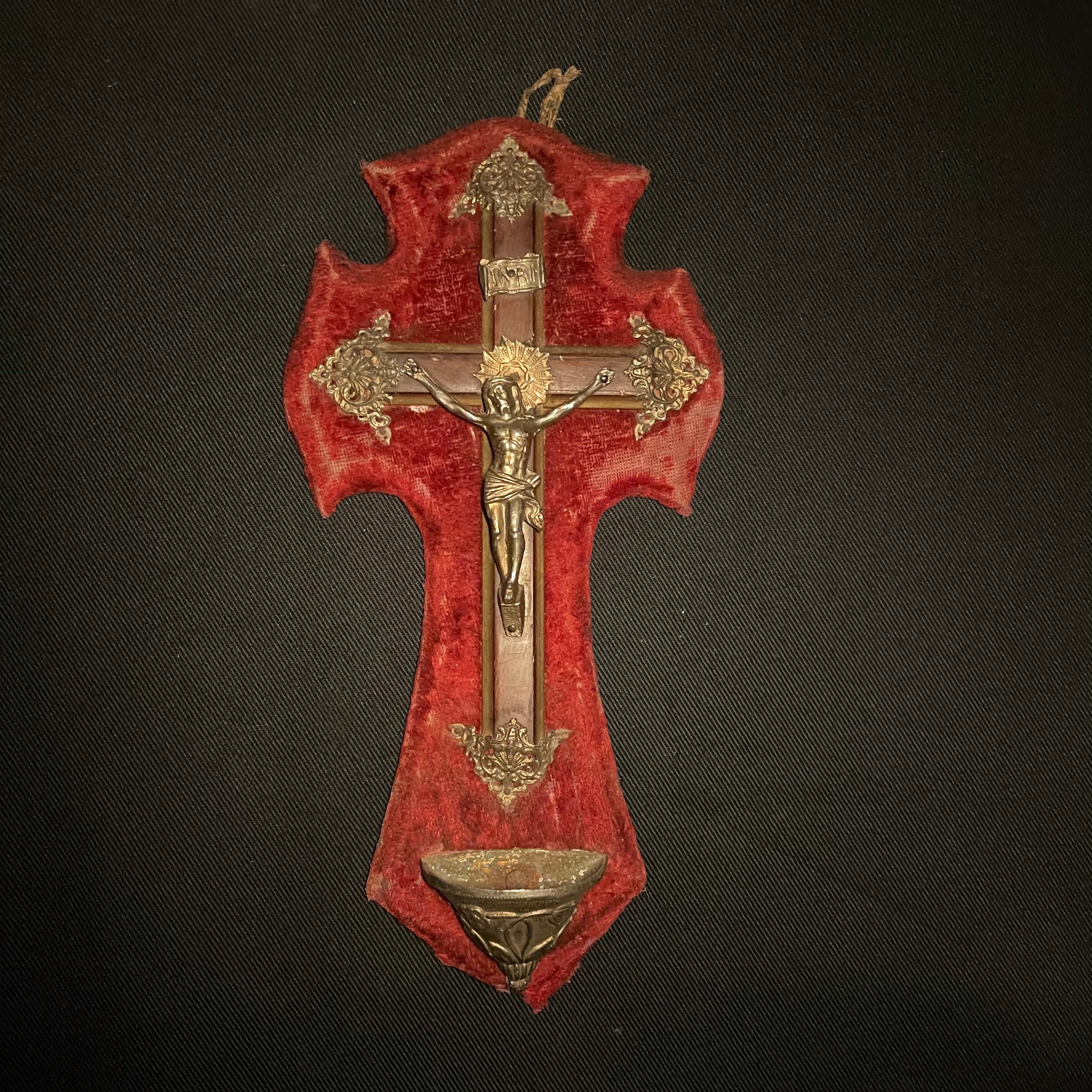 赤い十字架/聖水盤 A | quelque jour（フランスアンティーク＆ブロカント）