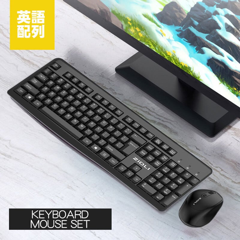 ワイヤレス キーボード マウス セット 英語配列 テンキー付き