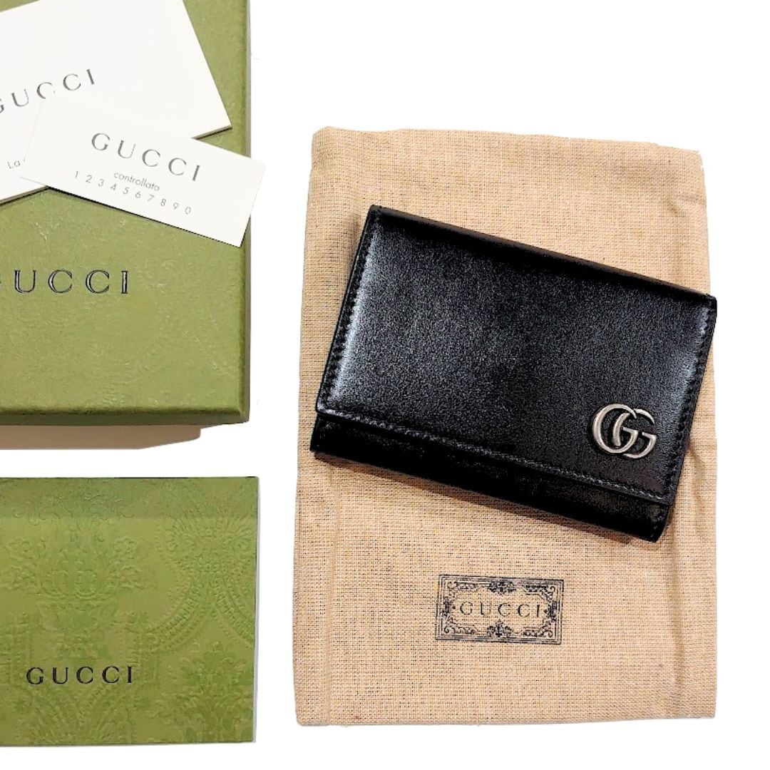 GUCCI グッチ GGマーモント カードケース 名刺ケース 名刺入れ ダブルG