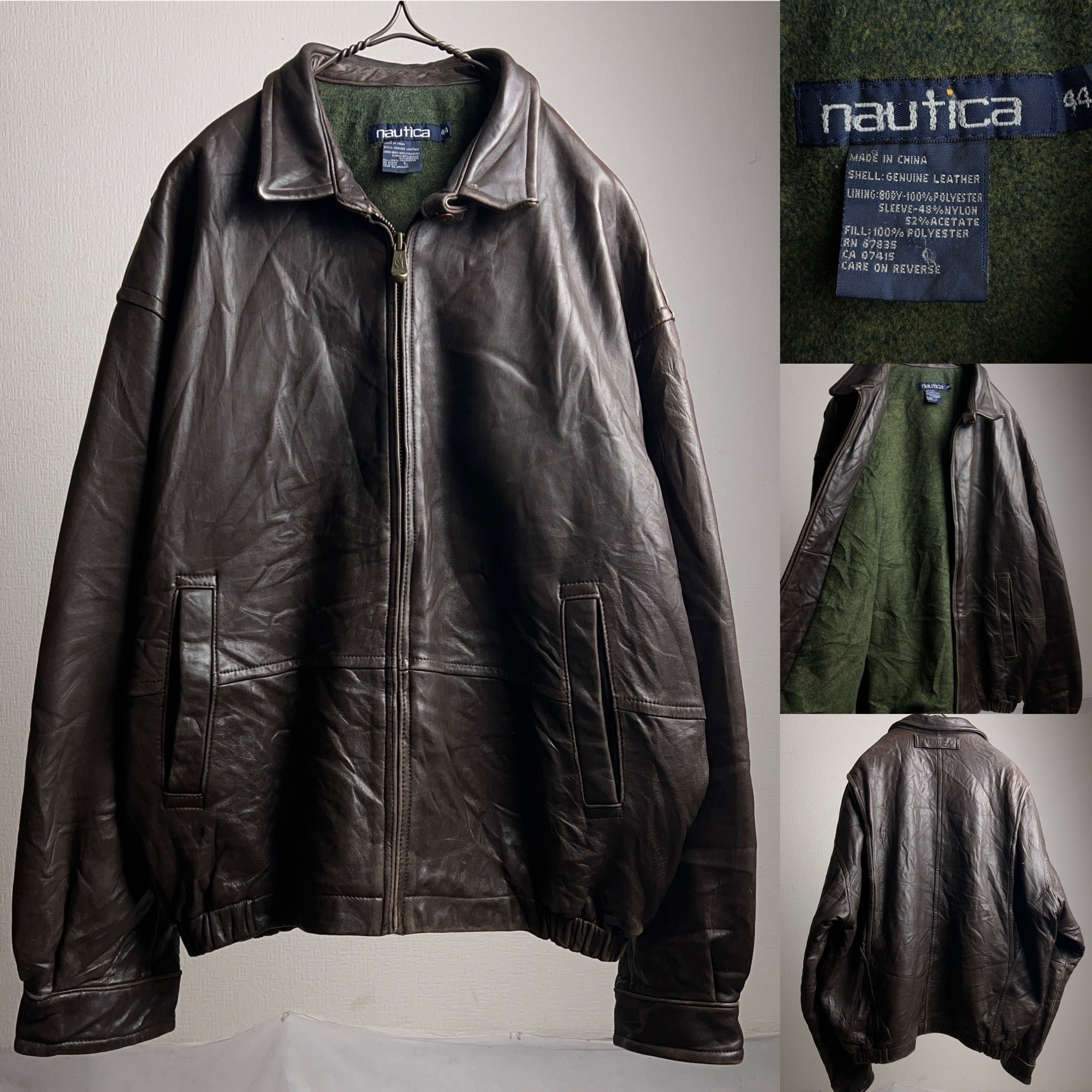 90's NAUTICA Leather Blouson 90年代 ノーティカ レザージャケット
