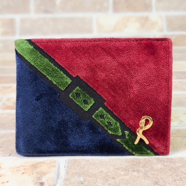 美品 オールドロベルタ ☆ ヴィンテージ ベロア 折財布 2つ折り財布