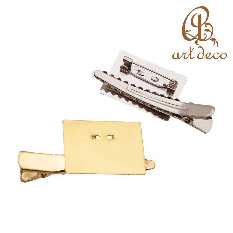 ブローチ コサージュ 四角 板付き ピン クリップ 2個 22mm×30mm [br