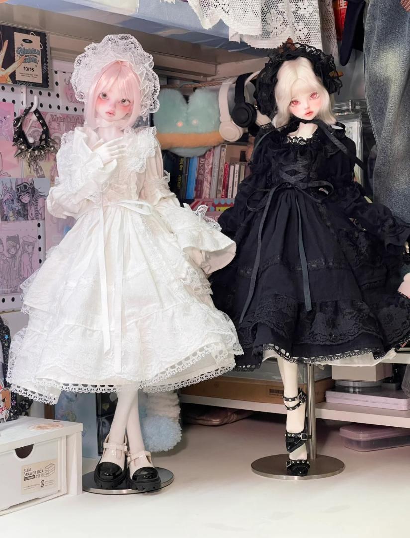 即納 BJD ディーラー製 ドール服 洋服 1/4サイズ MDD 黒ドレス doll