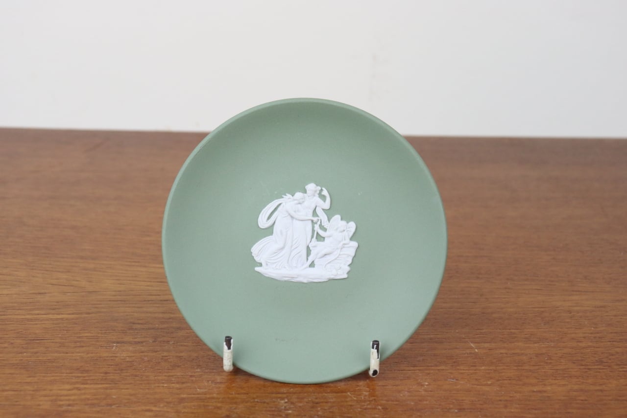 ウェッジウッド ジャスパー セージグリーン ピンディッシュ トレイ