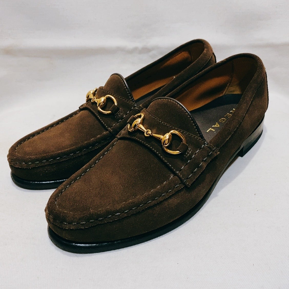 リーガル ローファー 焦げ茶色 スウェード ビットローファー ホース