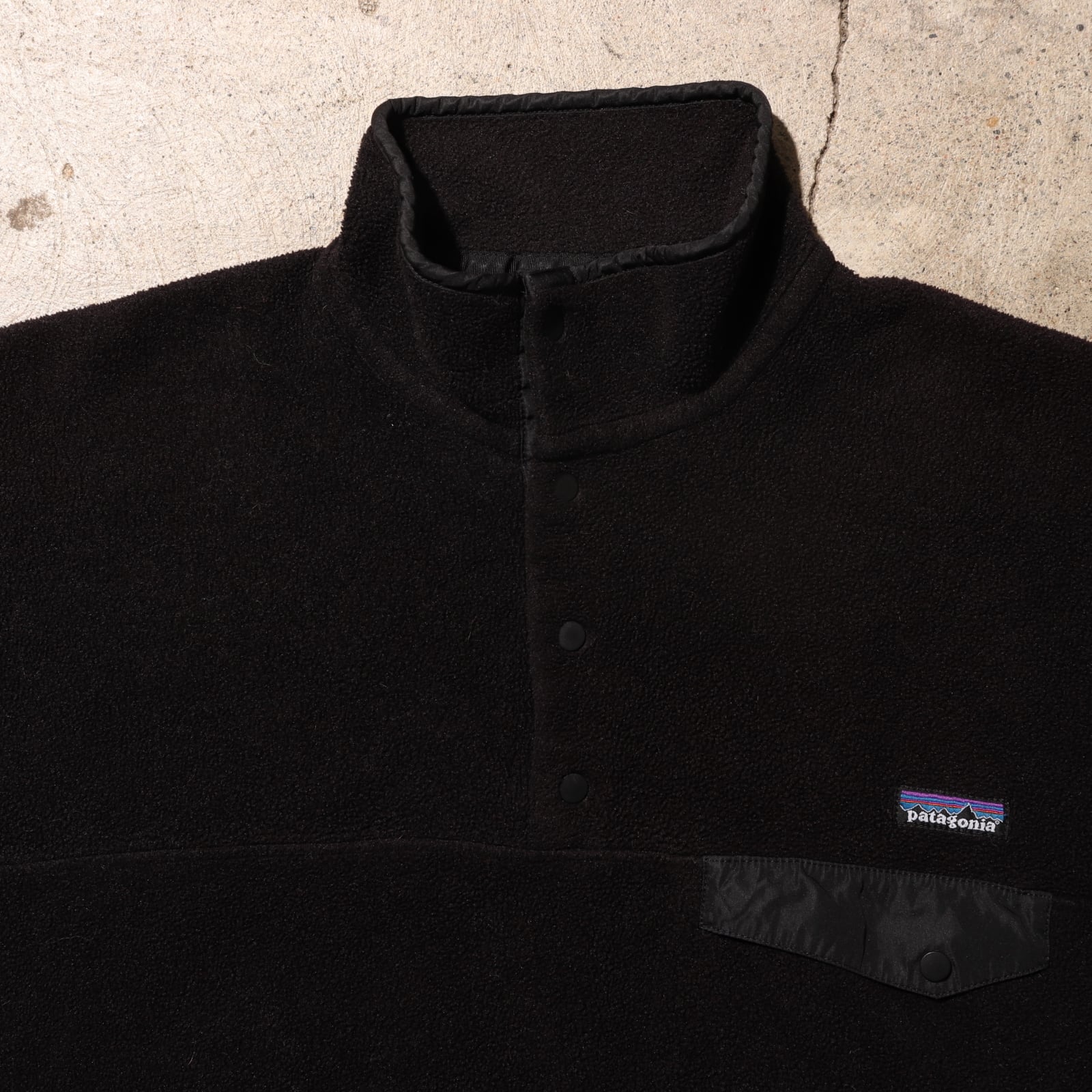 美品 M 00年 オールブラック シンチラ スナップT patagonia 黒