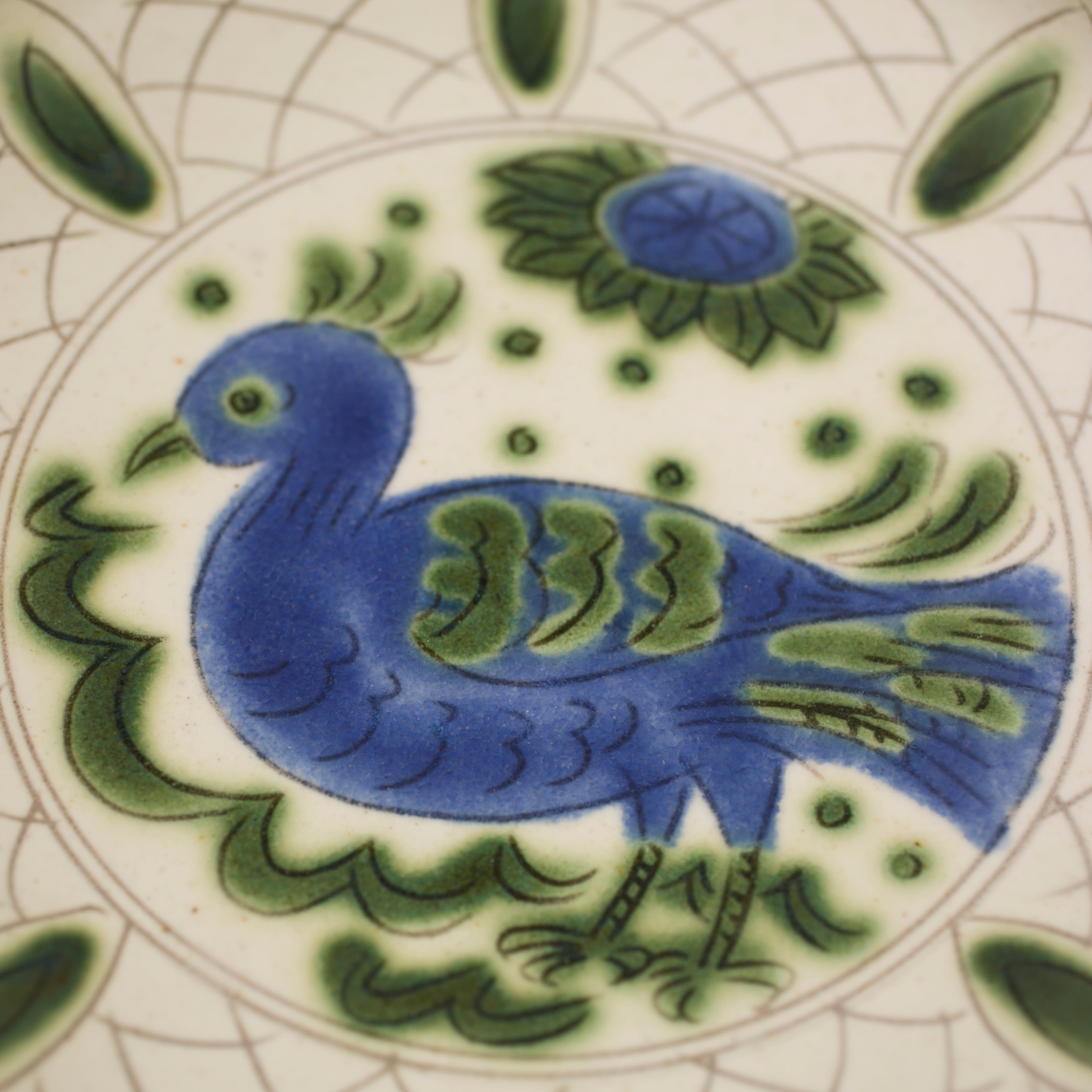 加藤卓男 三彩花鳥文 鉢 共箱 人間国宝 重要無形文化財保持者 陶芸家