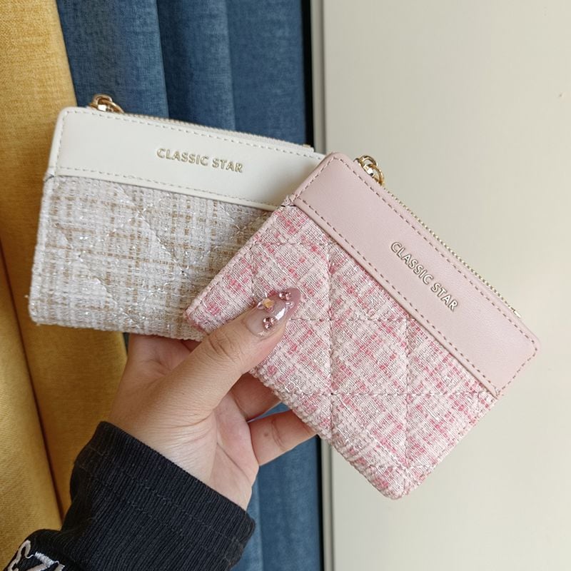 2つ折りツイードミニウォレット L0676 | Little fleur リトルフルール