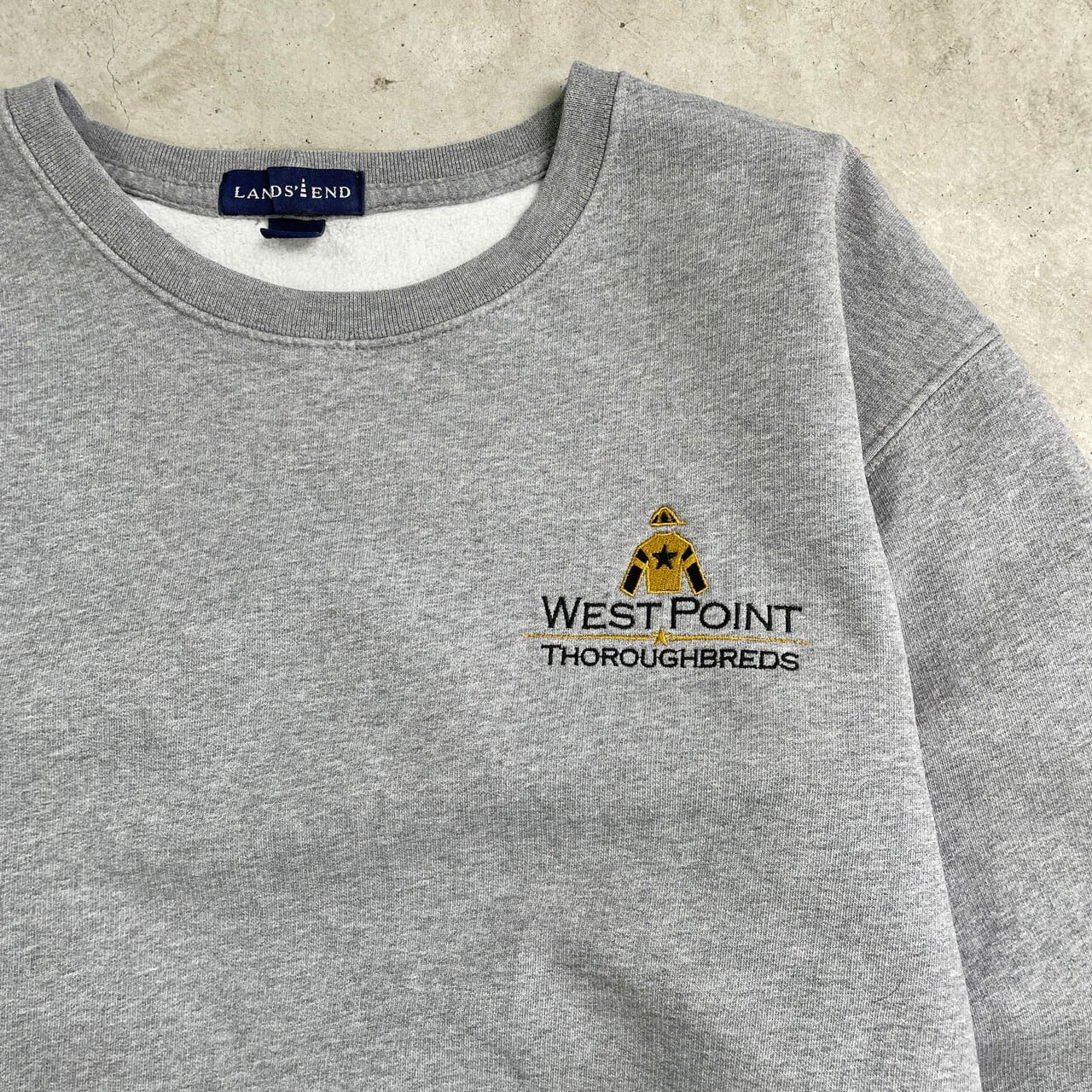 LANDS' END ランズエンド 企業ロゴ刺繍 スウェットシャツ メンズL 古着