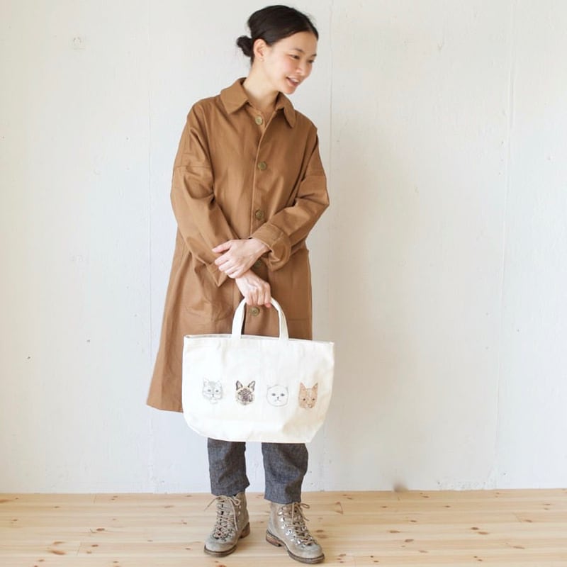 moncoeur限定復刻(別注) 》CORAL&TUSK [Cats Tote Bag] 猫8匹モチーフ