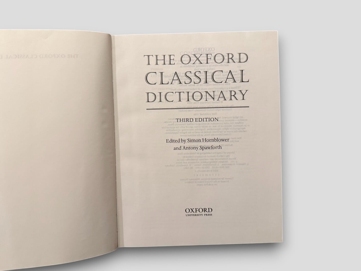 SCT021】【THIRD EDITION】The Oxford Classical Dictionary(1999