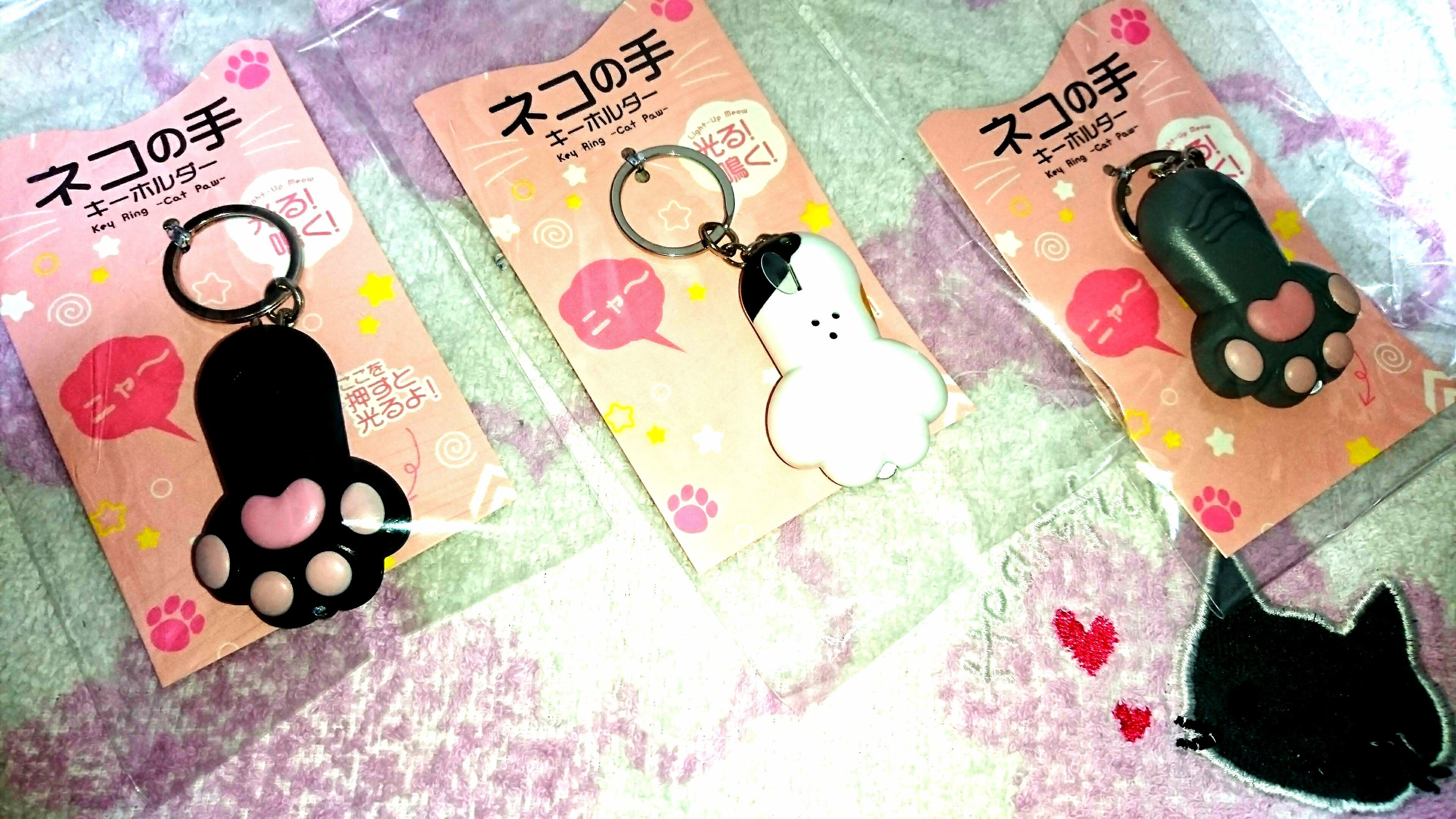 すず☆らん/夢の国の子猫達 花火 蓄光 オルゴナイトキーホルダー すず