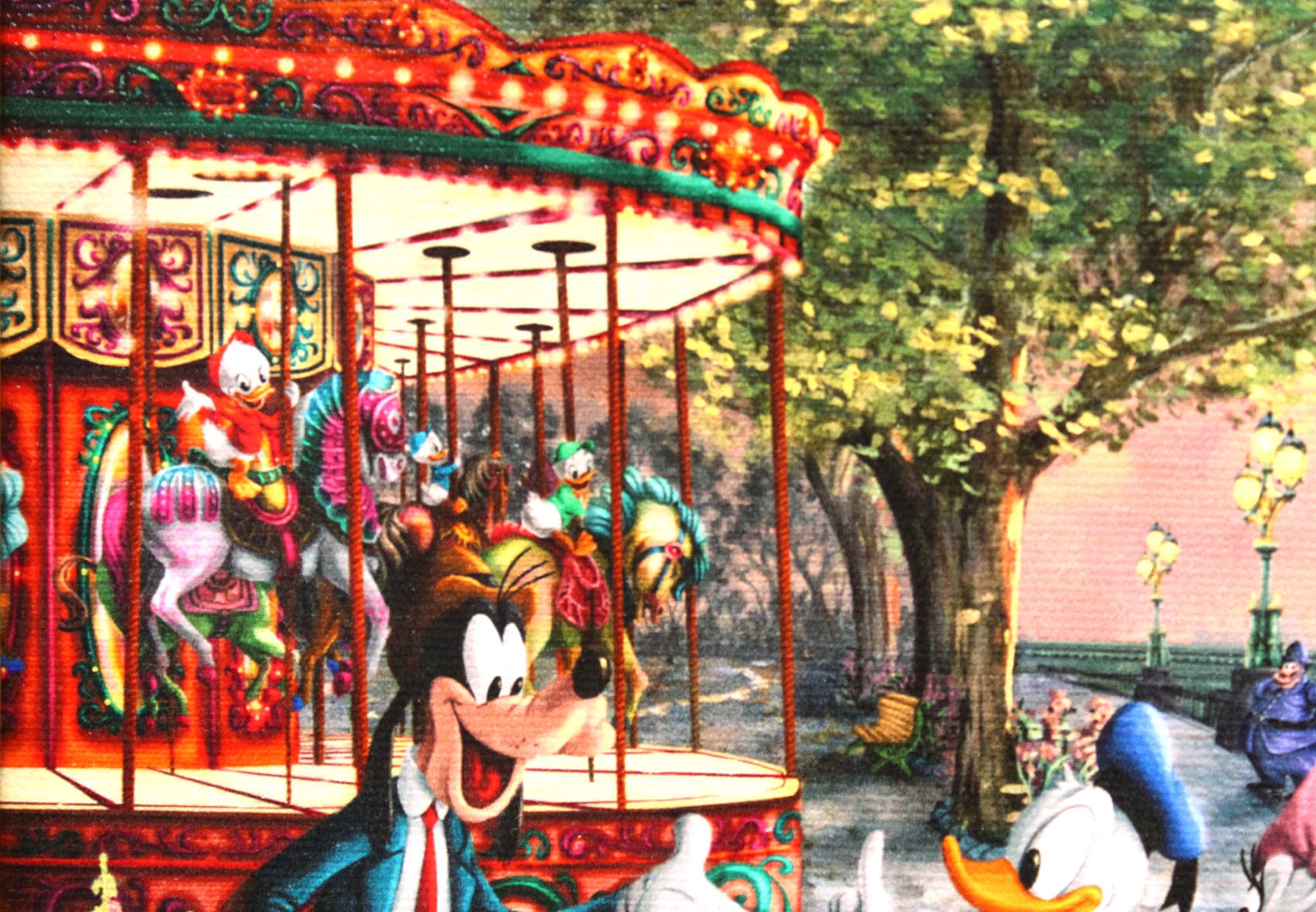 ディズニー絵画「ミッキー＆ミニー/イン ロンドン」作品証明書 展示用