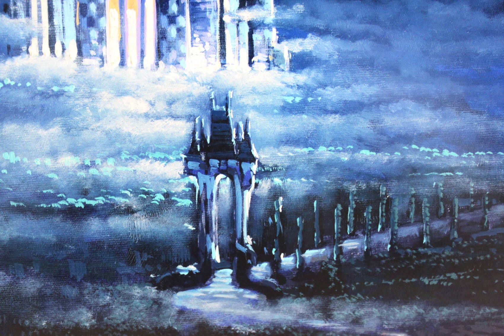 ディズニー絵画 「シンデレラ ムーンライト キャッスル」額縁/展示用